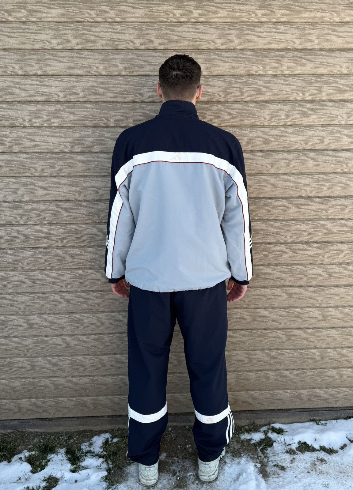 Adidas Vintage Adidas Tracksuit Men L XL Navy Blue Y2K 2003 UK42/44 Size US L / EU 52-54 / 3 - 2 Thumbnail