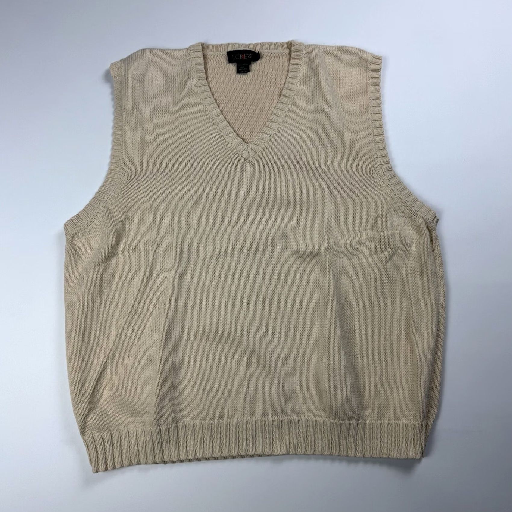 J.Crew VINTAGE J Crew Sweater Vest Men’s Size XL Ivory Beige Oarsman Vtg V-neck Size US XL / EU 56 / 4 - 2 Thumbnail