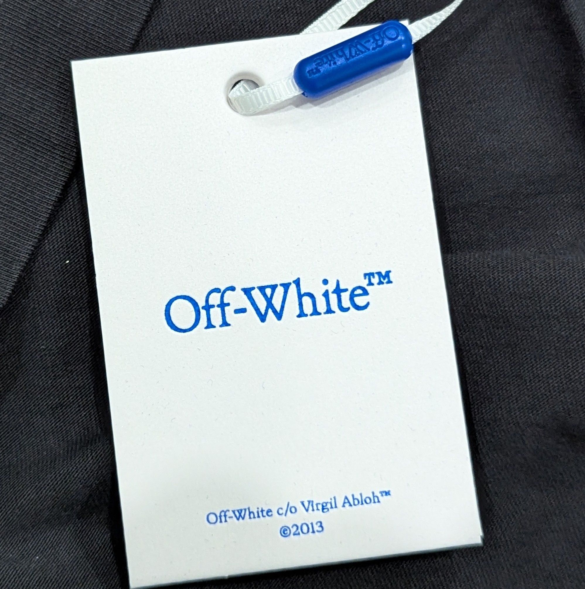 Off-White Off-White Slim Fit Cotton Crewneck T-Shirt Black/White M Size US M / EU 48-50 / 2 - 11 Thumbnail