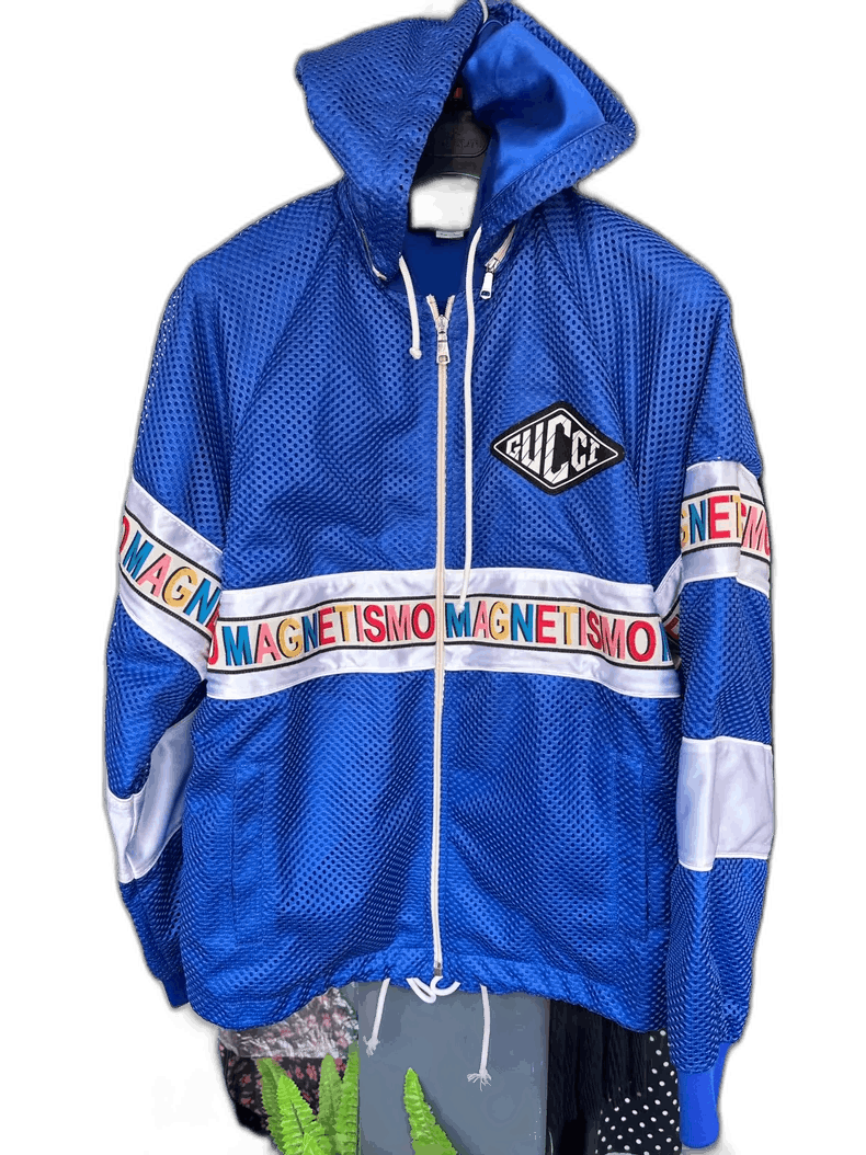 Gucci Gucci Blue Hooded Jacket Sweatshirt Size US M / EU 48-50 / 2 - 1 Thumbnail