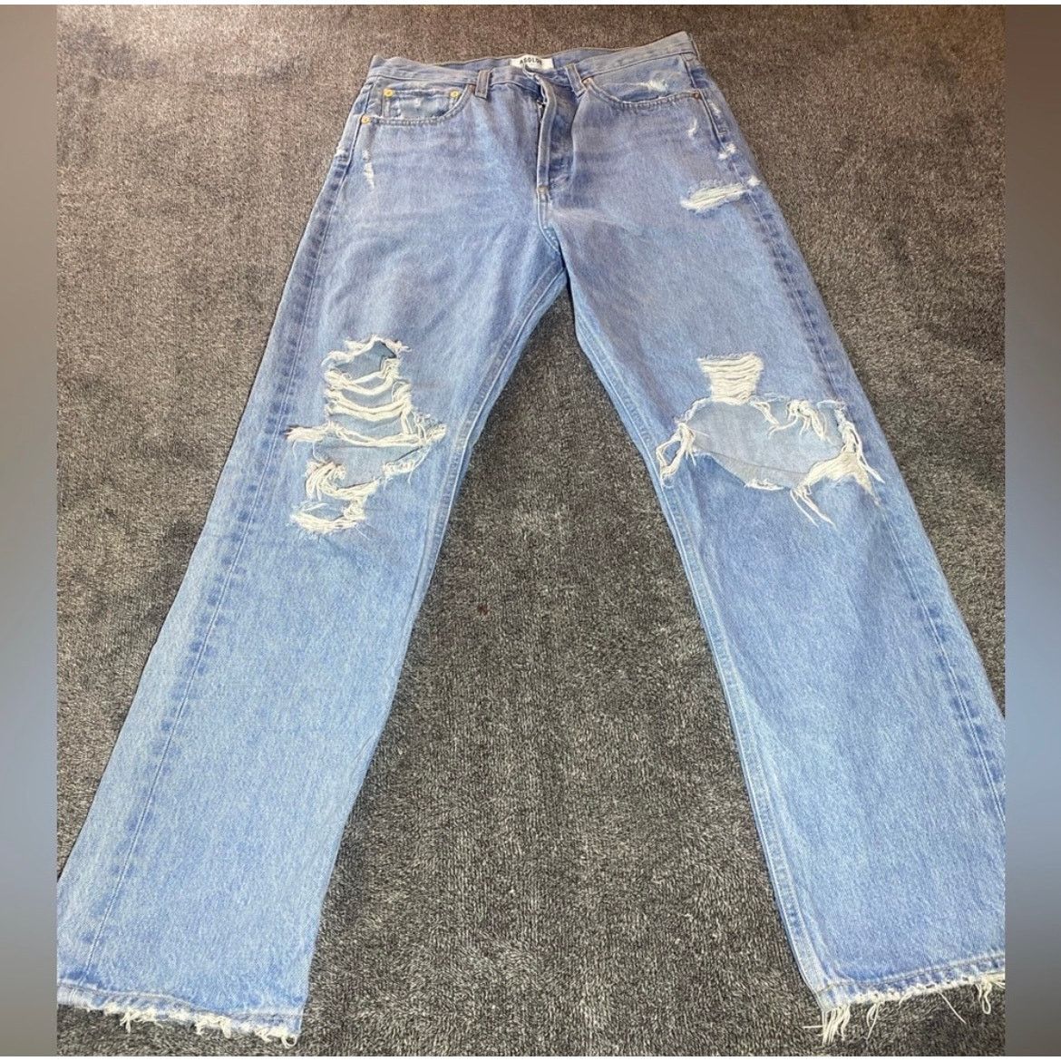 Agolde AGOLDE Los Angeles Blue Distressed Jeans ( 26 ) Size 26" / US 2 / IT 38 - 1 Thumbnail