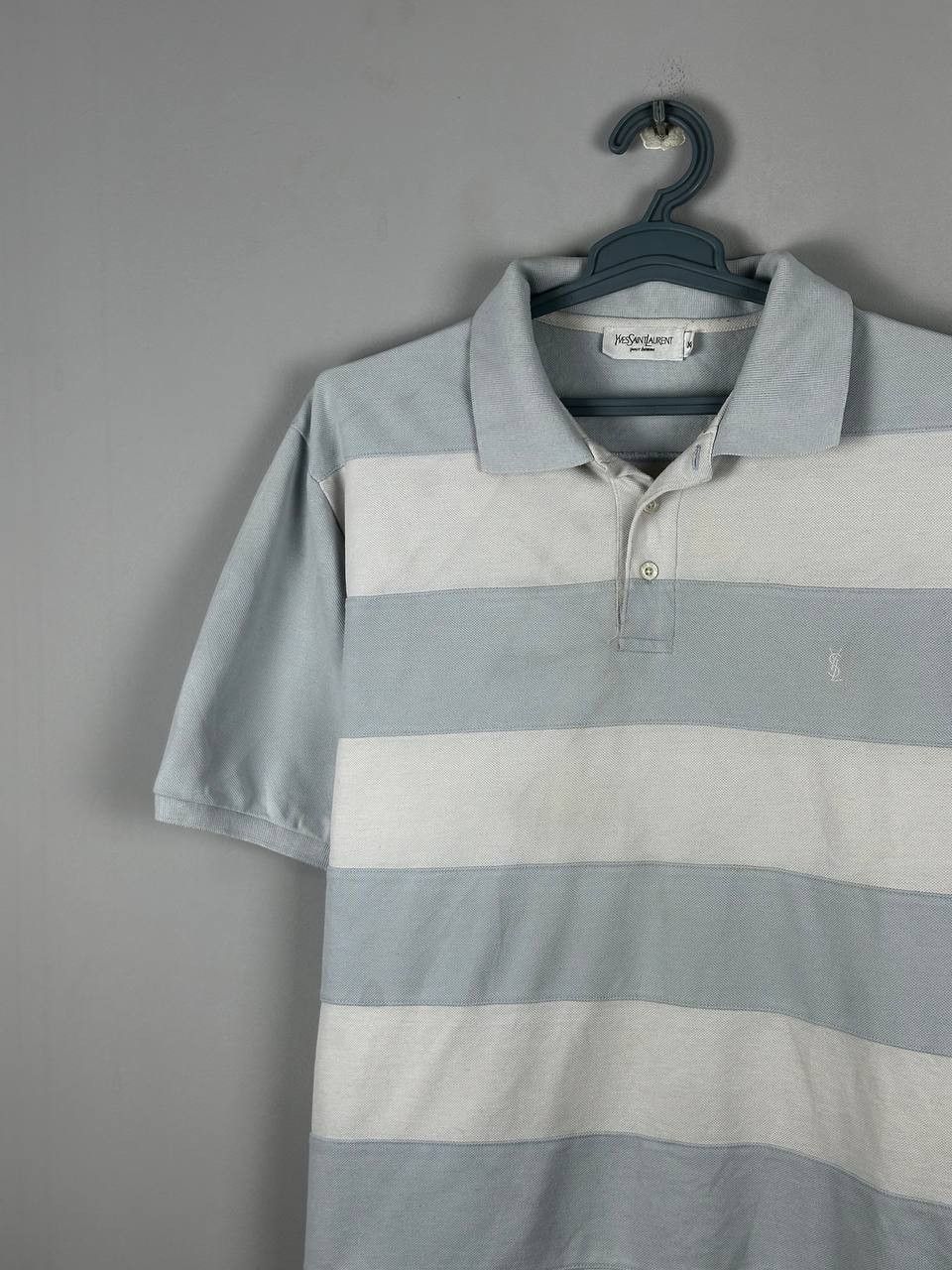 Yves Saint Laurent Vintage Yves Saint Laurent YSL Polo Blue White Mini Logo Size US XL / EU 56 / 4 - 3 Thumbnail