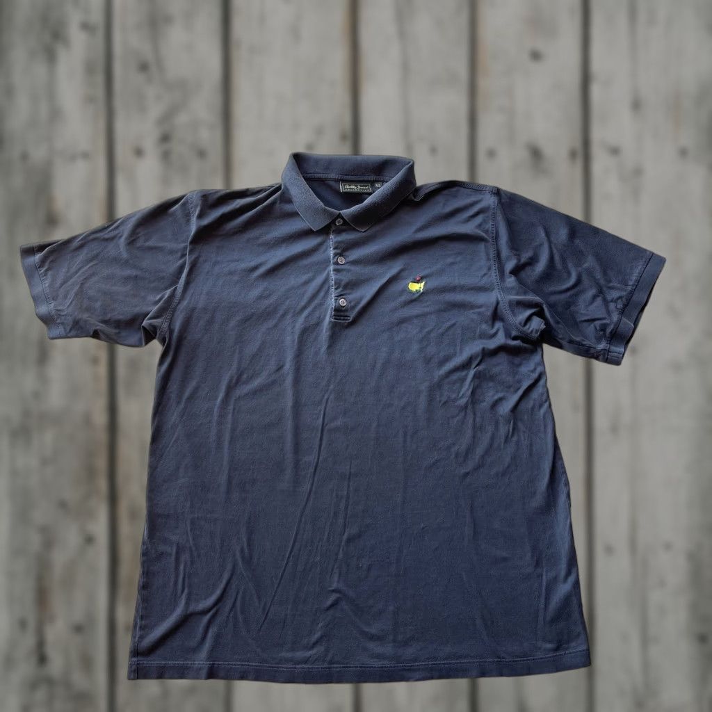 Vintage Masters Shirt Bobby Jones Polo Men XL Black Performance Stretch Golf Tournament Logo Embroidered Short Sleeve Collared Sports Classic Mens Size US XL / EU 56 / 4 - 1 Thumbnail