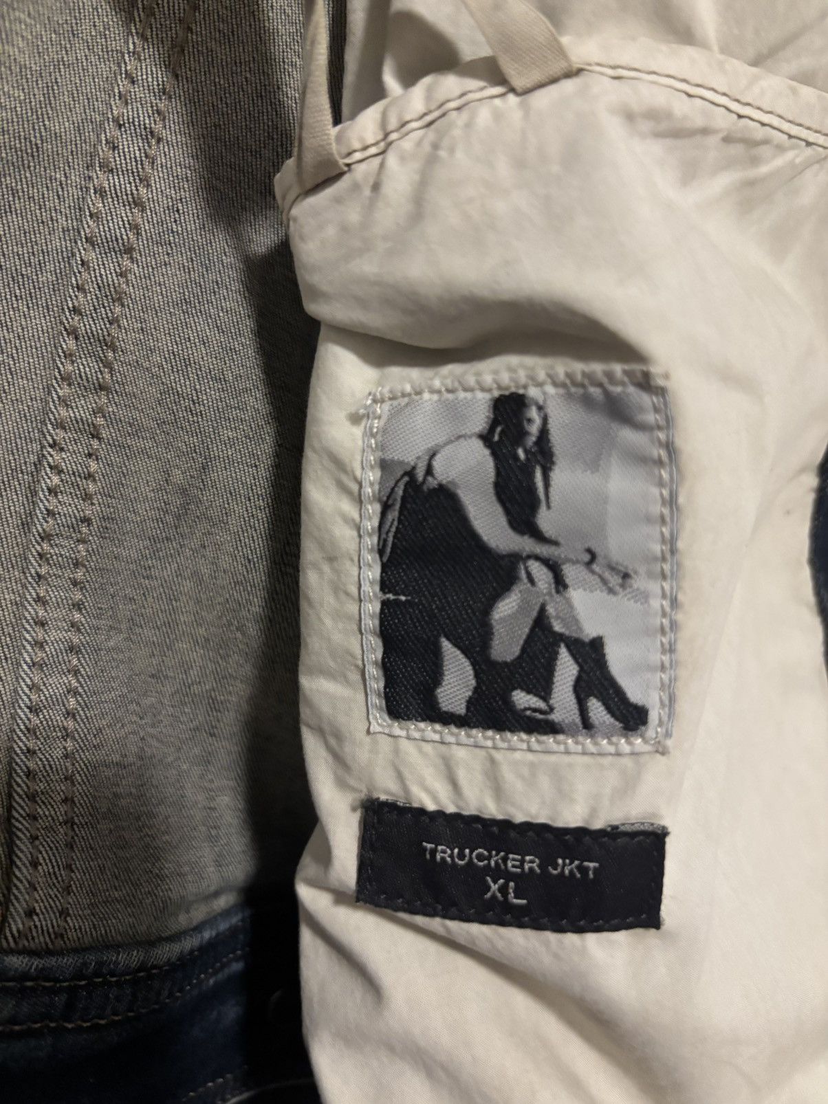 Rick Owens Drkshdw Rick Owens Trucker Jkt Sky Size US XL / EU 56 / 4 - 7 Thumbnail