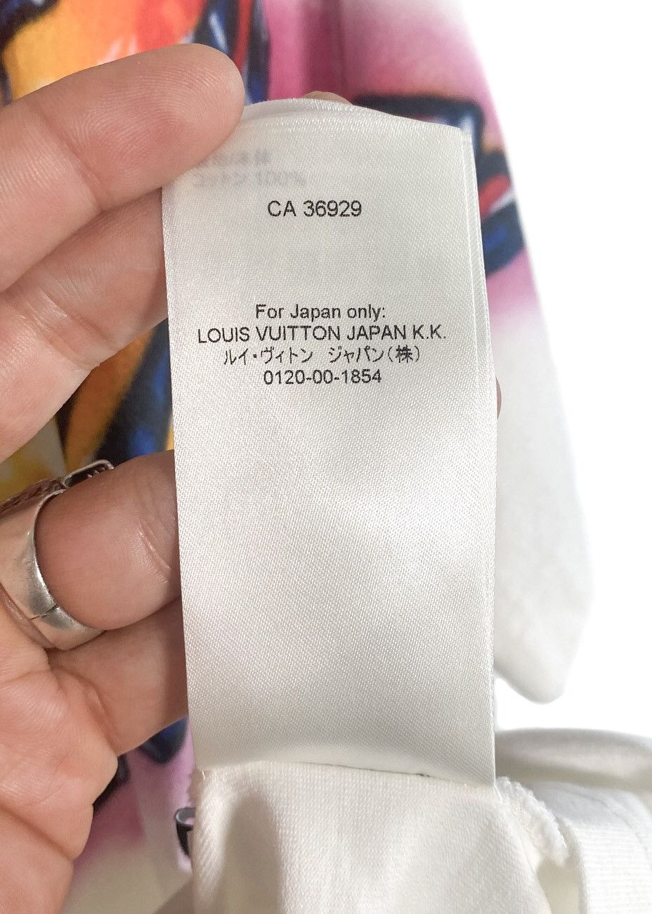 Louis Vuitton Louis Vuitton 2022 Graffiti Logo Print Ivory T-shirt Size US M / EU 48-50 / 2 - 8 Thumbnail