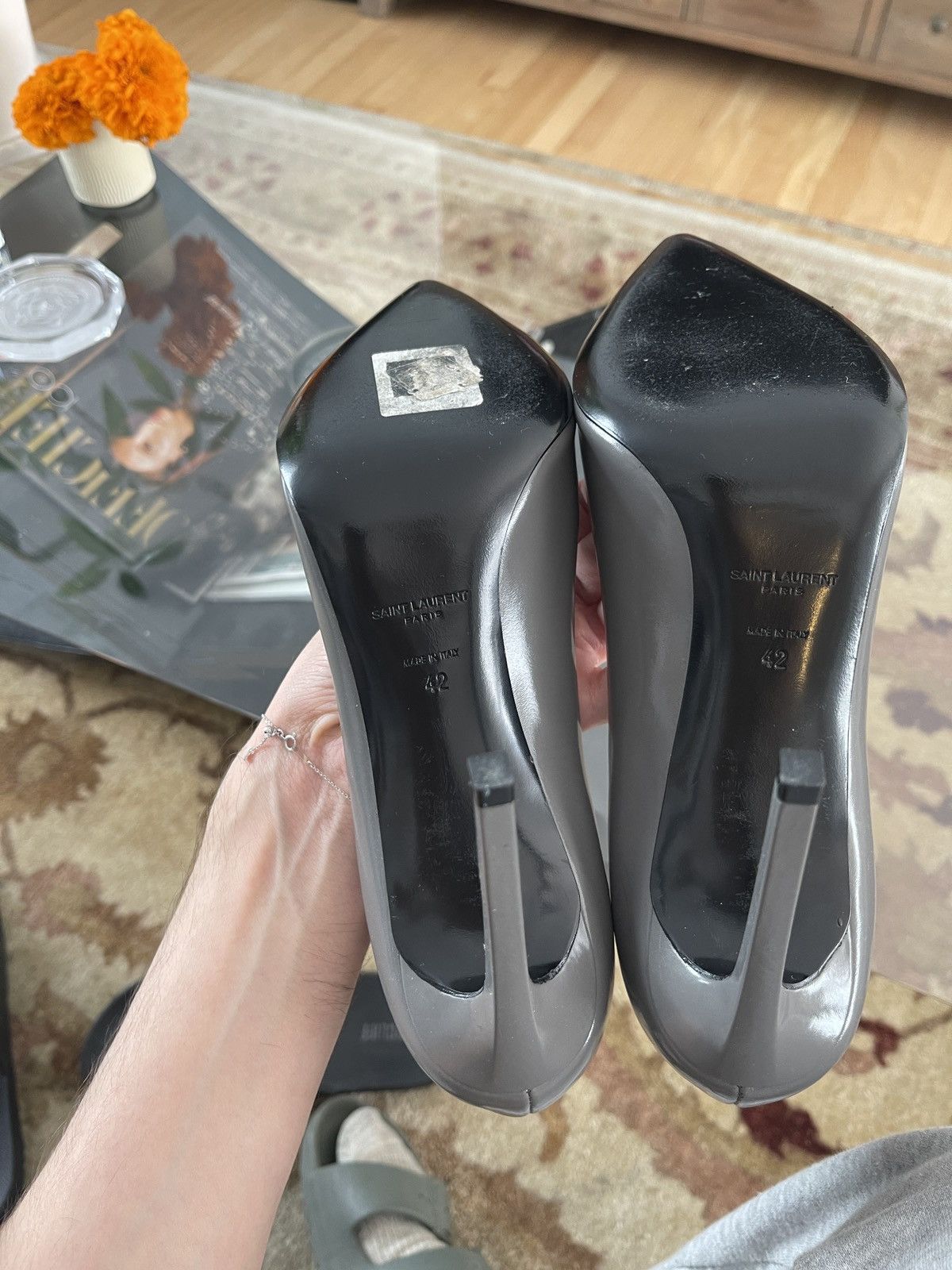 Yves Saint Laurent Grey heel pumps Size US 12 / IT 42 - 5 Thumbnail