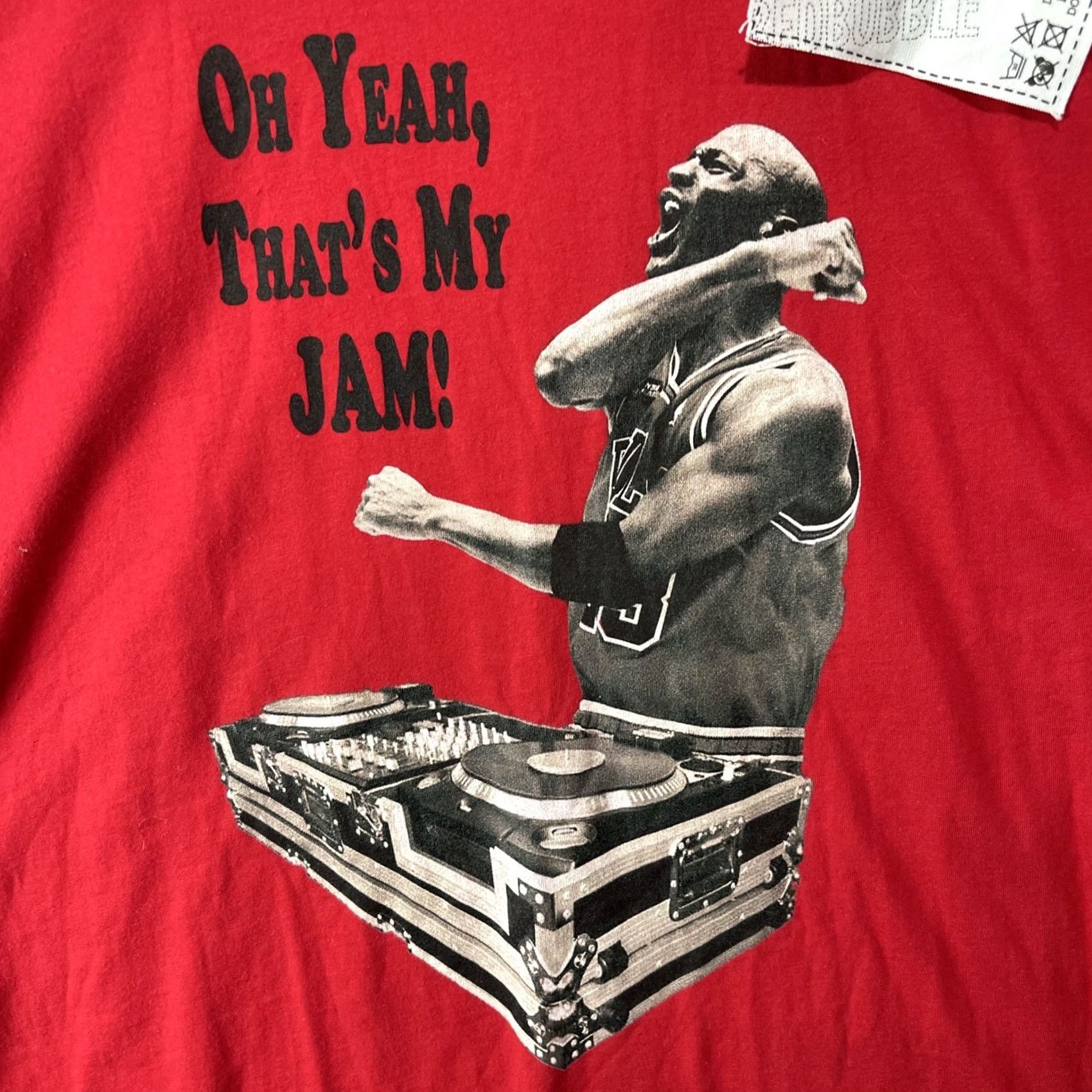 Vintage Canvas MJ ‘Oh Yeah, That’s My Jam!’ Graphic T-shirt Adult L Red Cotton Logo Crew Neck Short Sleeve Men Shirt Graphic Tee 90s Size US L / EU 52-54 / 3 - 5 Thumbnail