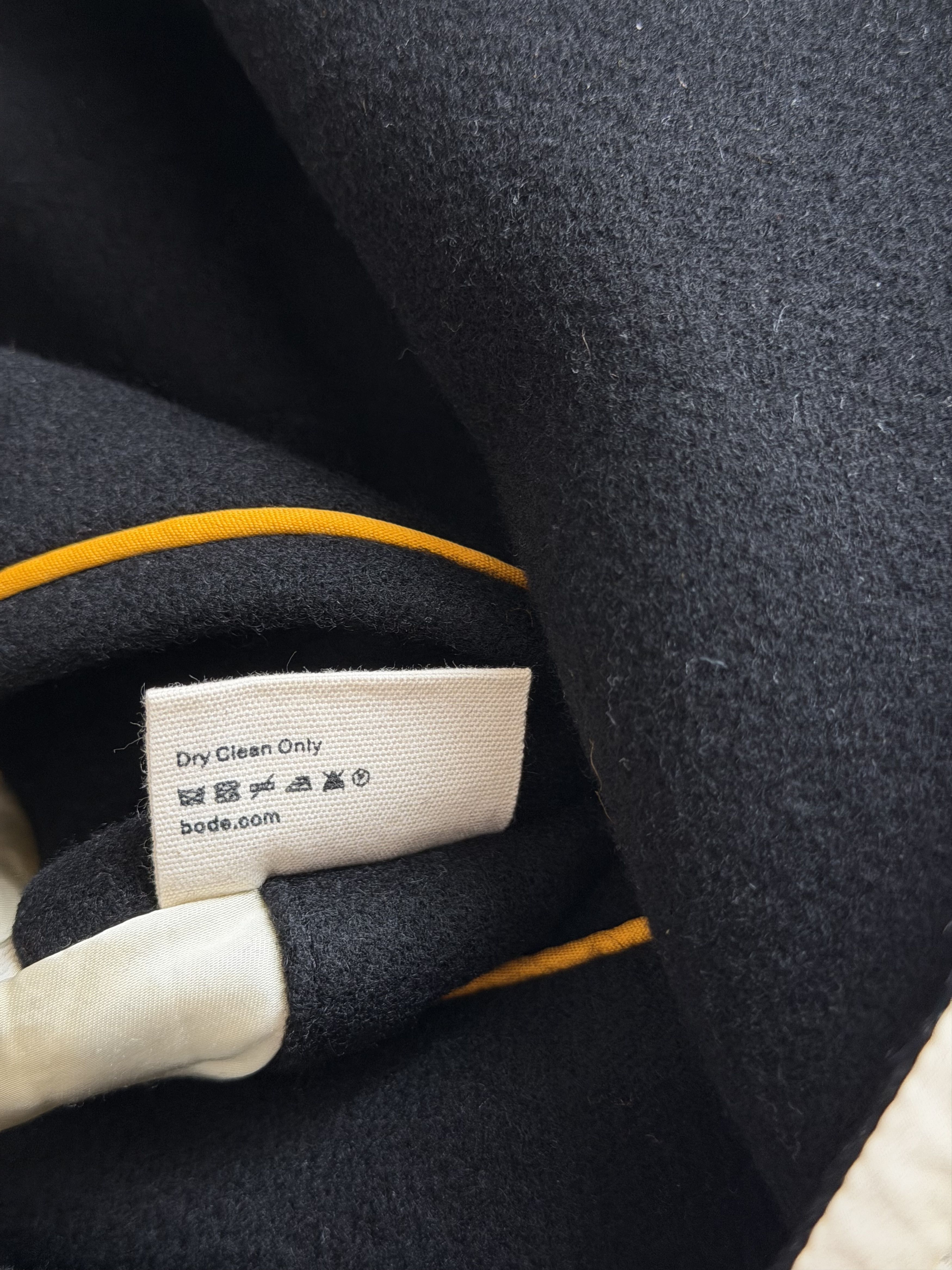 Bode Bode Monogram Snap Reversible Jacket in Black Cream Size US L / EU 52-54 / 3 - 12 Thumbnail