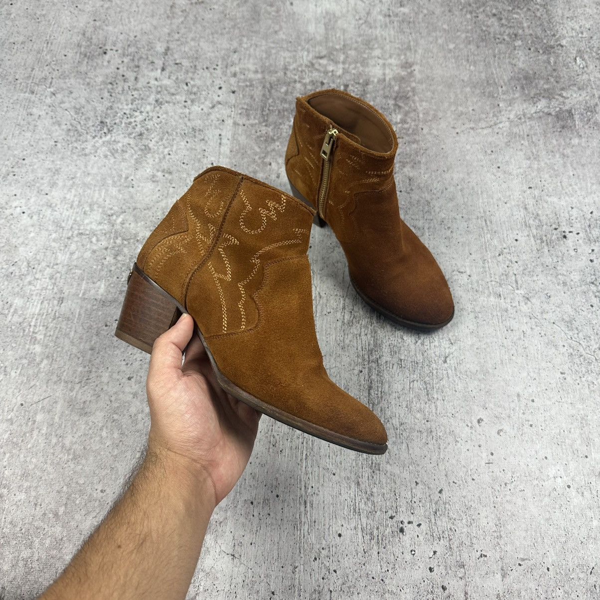 Women's Zadig Voltaire Cowboy Style Suede Boots/Heel Shoes in Brown (Size 8)