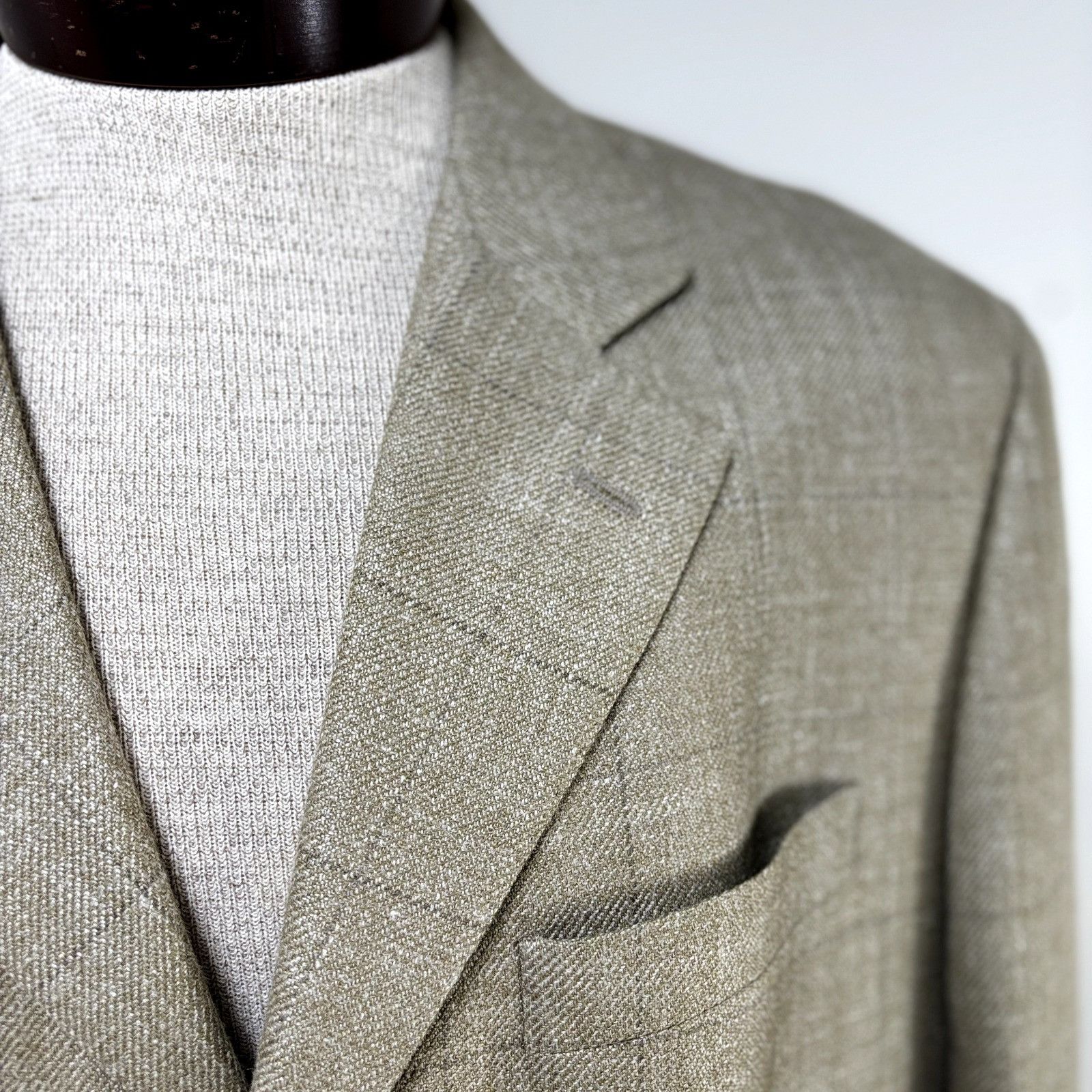 Carolina Herrera Carolina Herrera Sport Coat Blazer Jacket Tan Windowpane Sof Size 46R - 4 Thumbnail