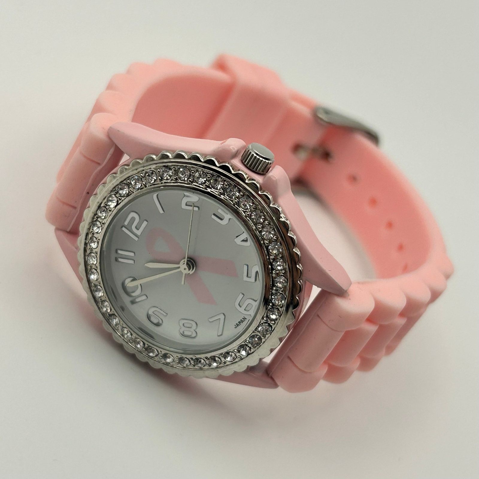Geneva Geneva Crystal Rhinestone Breast Cancer Awareness Watch Size ONE SIZE - 4 Thumbnail