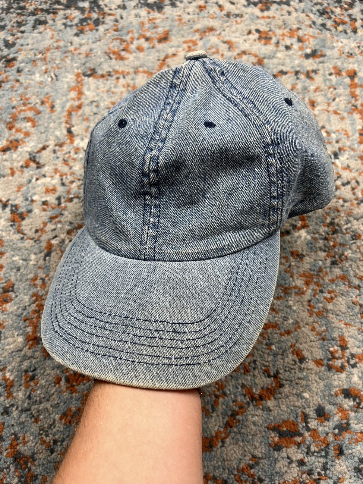 Vintage Vintage 90s Distressed Denim washed faded jeans hat Size ONE SIZE - 2 Thumbnail