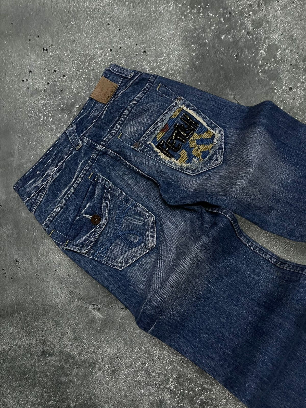 Designer × Japanese Brand × Vintage Vintage 1990s Japan Designer Fetish Baggy Y2K Style Denim Size US 26 / EU 42 - 12 Thumbnail