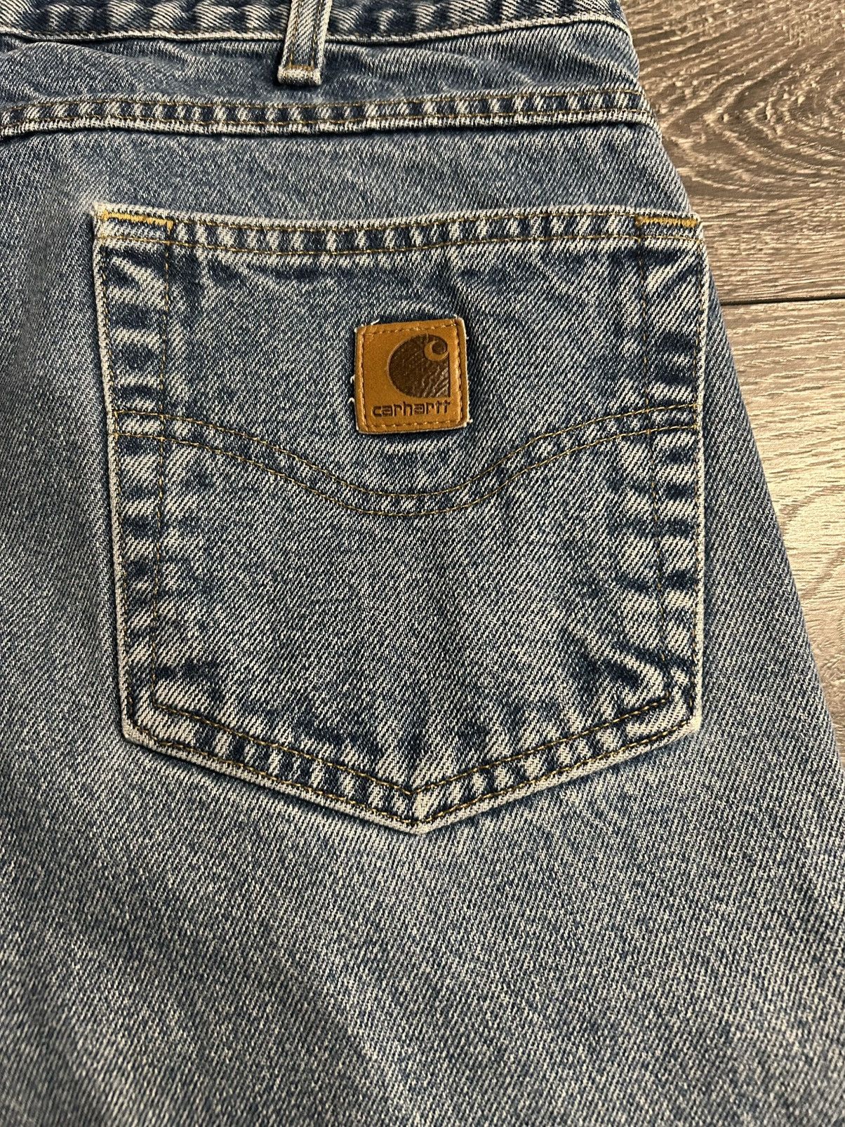 Carhartt Baggy Vintage Carhartt Jeans Leather Patch Size US 36 / EU 52 - 3 Thumbnail