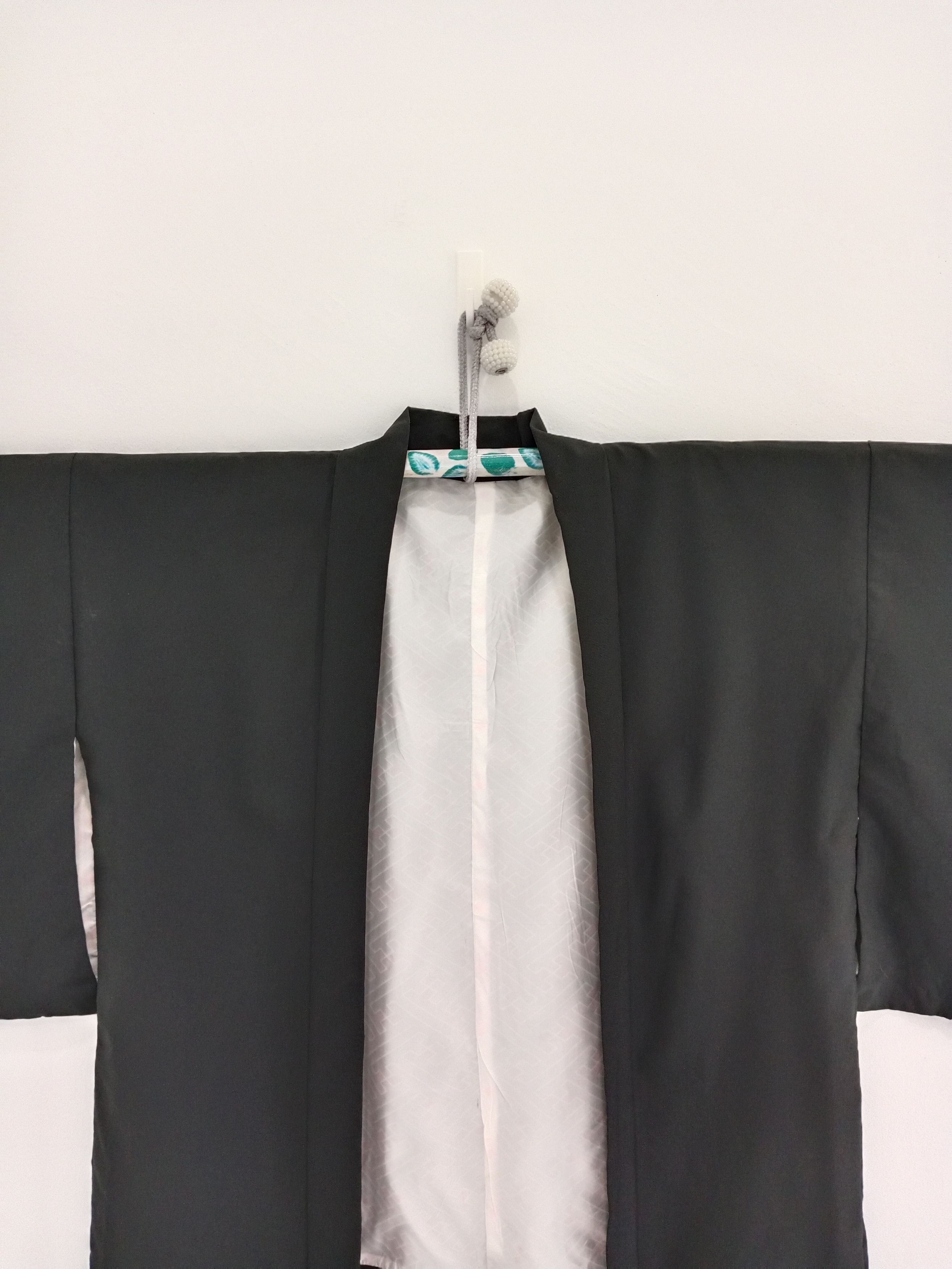 Japanese Brand Vintage Black Haori Kimono Japanese Traditional Wear Size US L / EU 52-54 / 3 - 4 Thumbnail