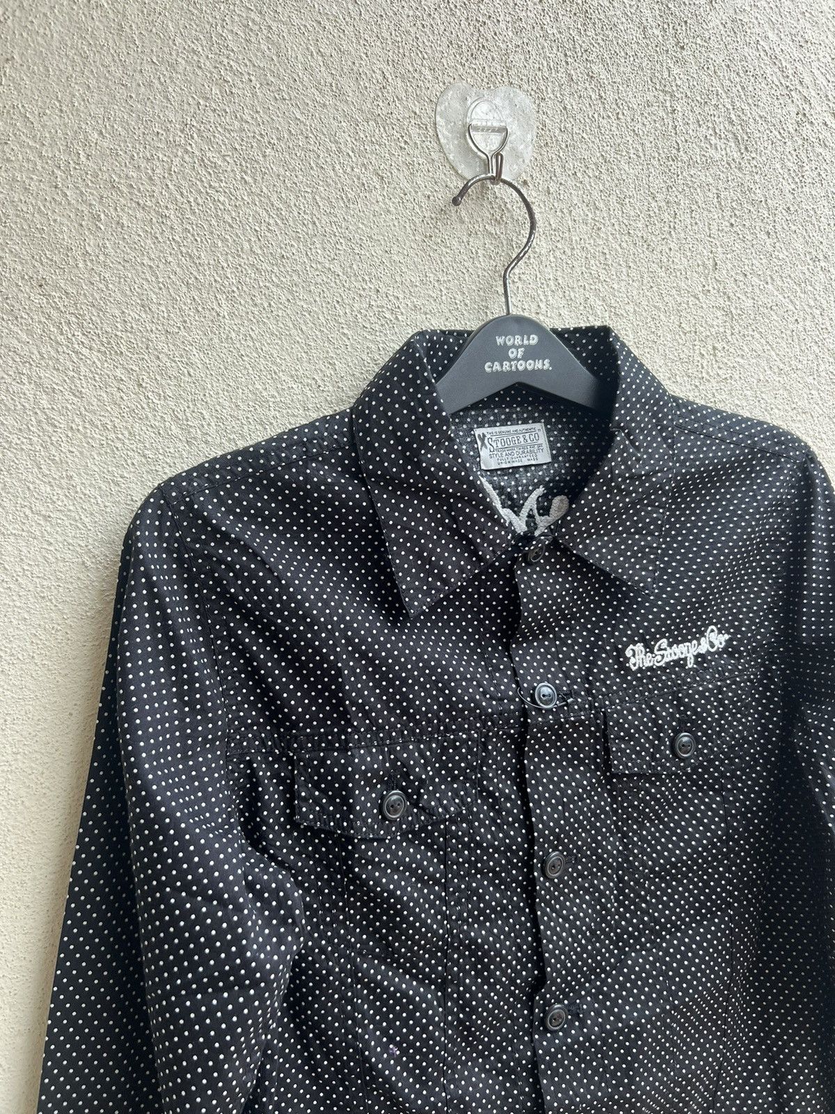 Vintage STOOGE & CO Japan Embroidery Polka Dots Light Trucker Jacket Size US S / EU 44-46 / 1 - 10 Thumbnail