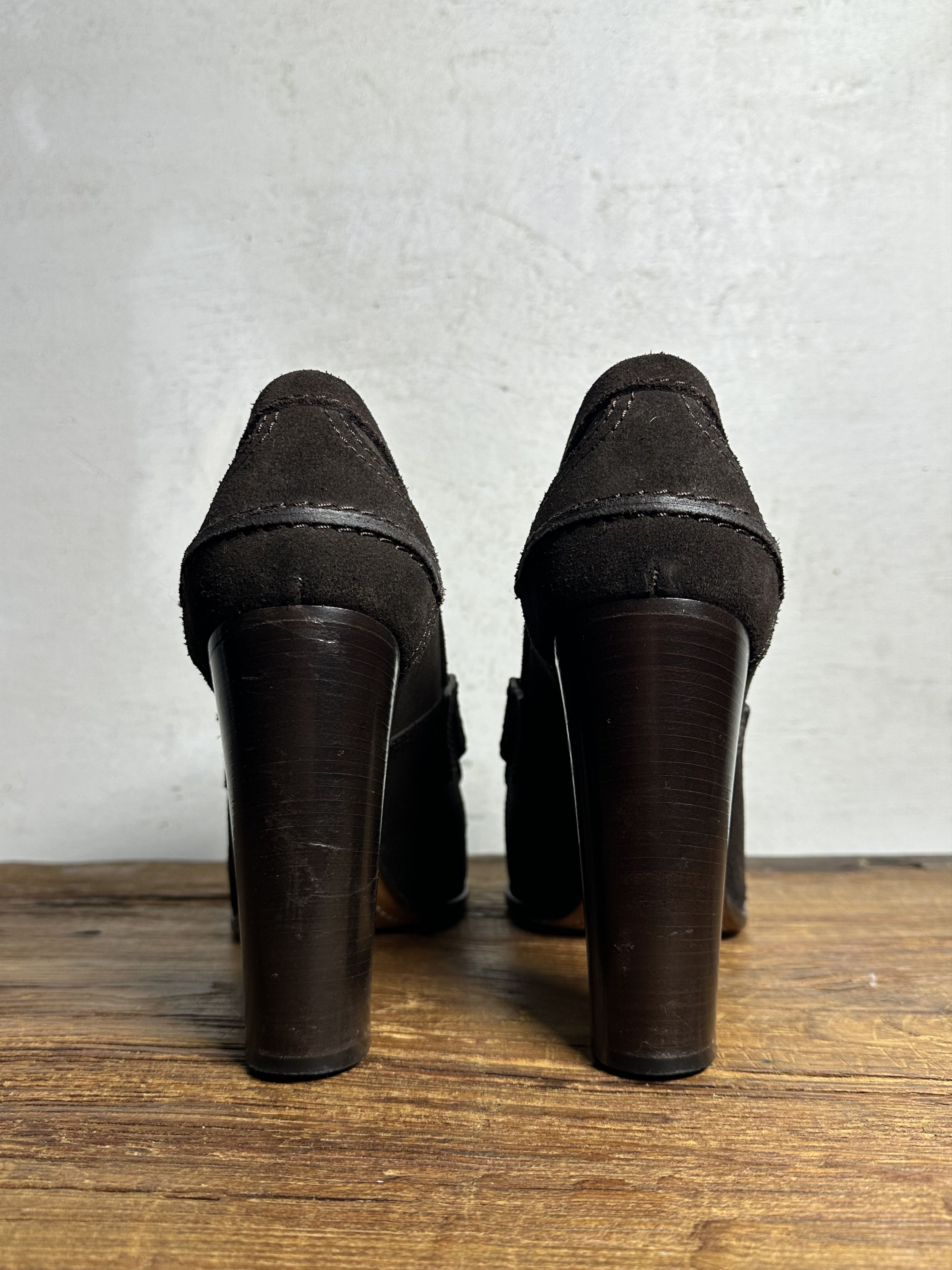 Celine Old Celine Suede Brown Heels Size US 9 / IT 39 - 7 Thumbnail