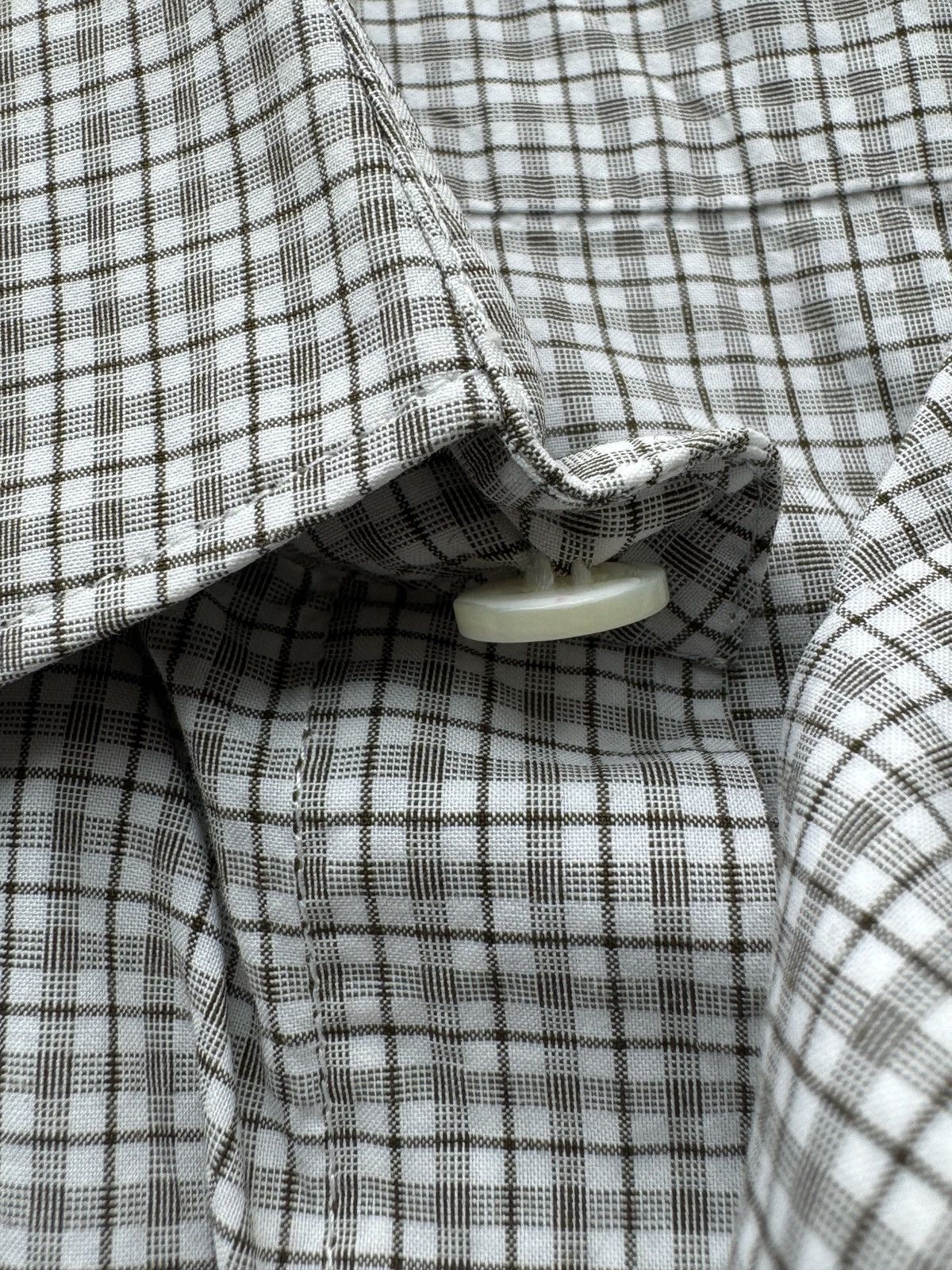 Altea ALTEA Milano ITALY Made Mens Small Checker Dress Shirt Size US M / EU 48-50 / 2 - 9 Thumbnail