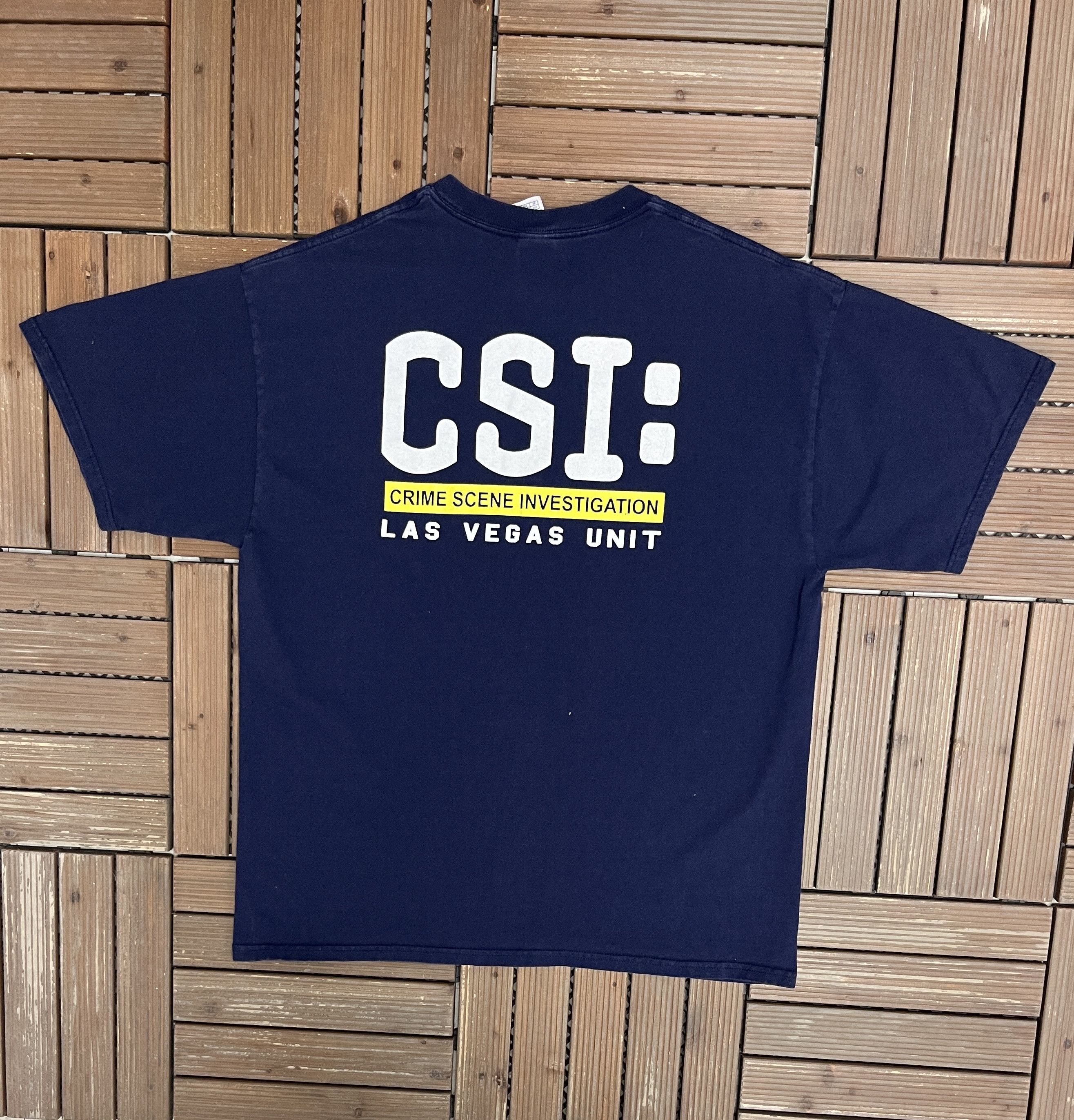 Vintage CSI: Las Vegas Unit Vintage Blue T-Shirt Tee Size US XL / EU 56 / 4 - 4 Thumbnail