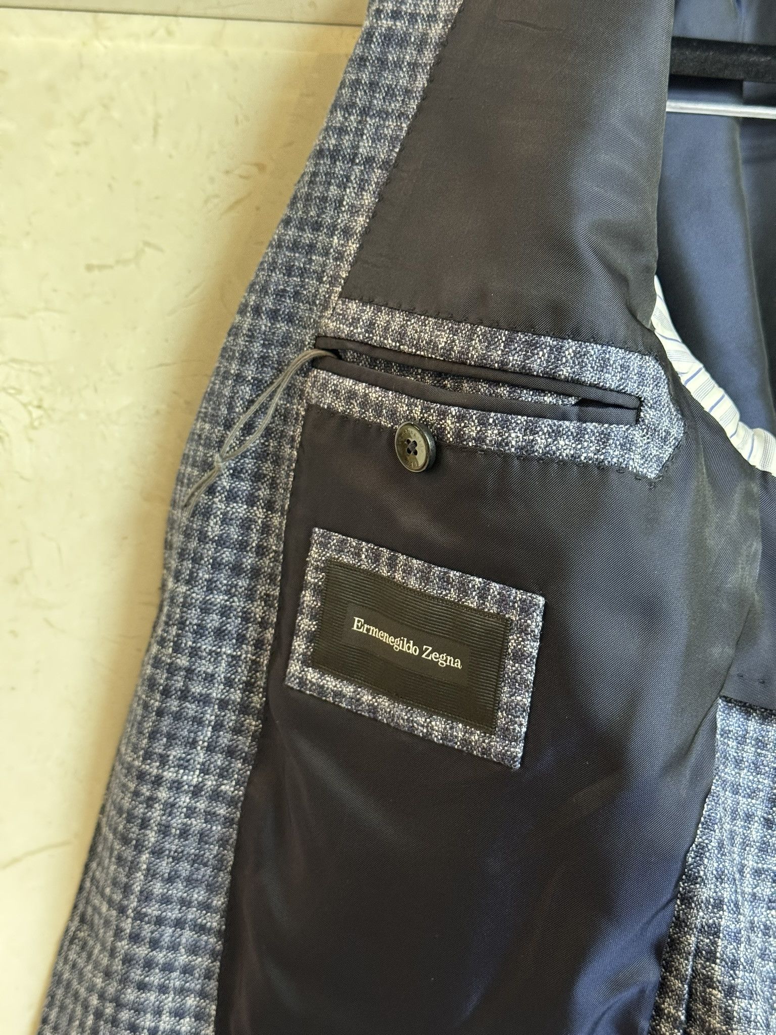 Ermenegildo Zegna ZEGNA / Tailored Milano Fit Check Pattern Blazer / EU 44 Size 34R - 6 Thumbnail