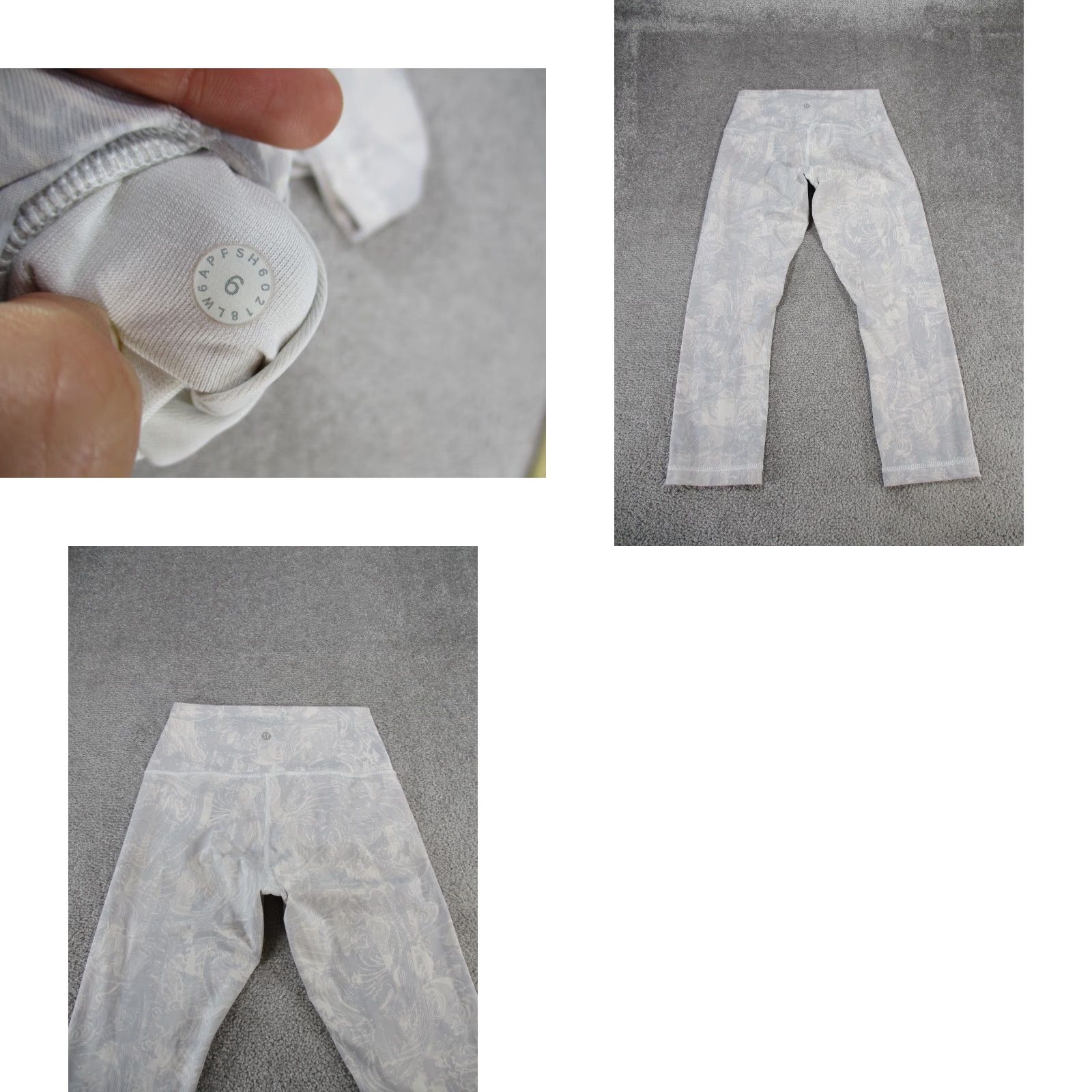 Lululemon Lululemon Leggings Wunder Under Crop HR Eternal Wave White Gray Womens 6 Size 28" / US 6 / IT 42 - 8 Thumbnail