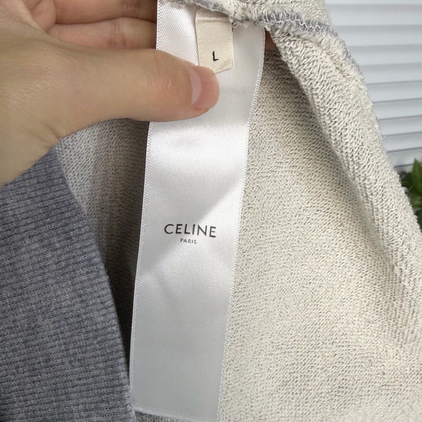 Celine celine gray hooded sweatshirt with logo Size US L / EU 52-54 / 3 - 4 Thumbnail