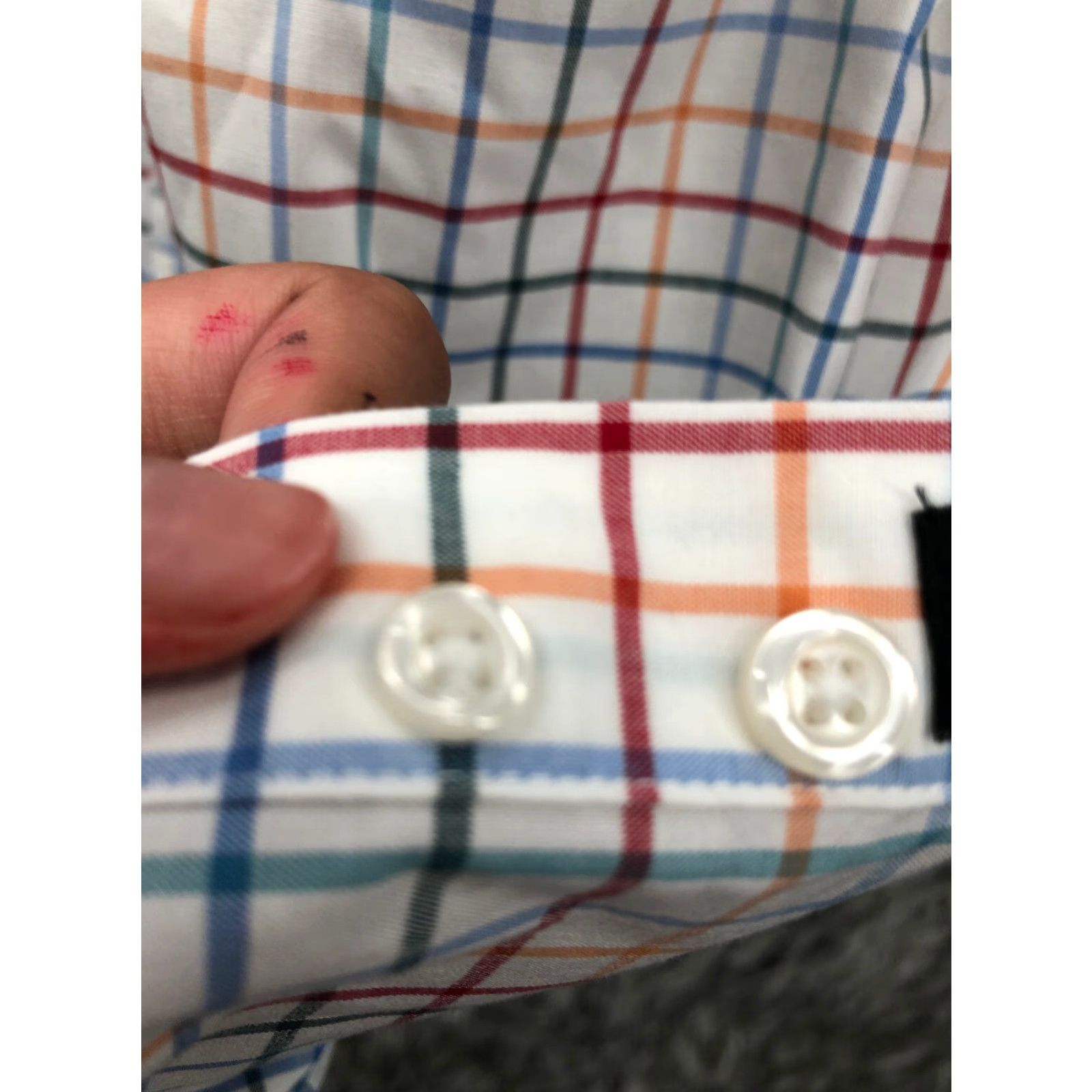 Jos. A. Bank Jos. A. Bank Shirt Mens White Striped Long Sleeve Spread Collar Button-Up M Mens Size US M / EU 48-50 / 2 - 7 Thumbnail