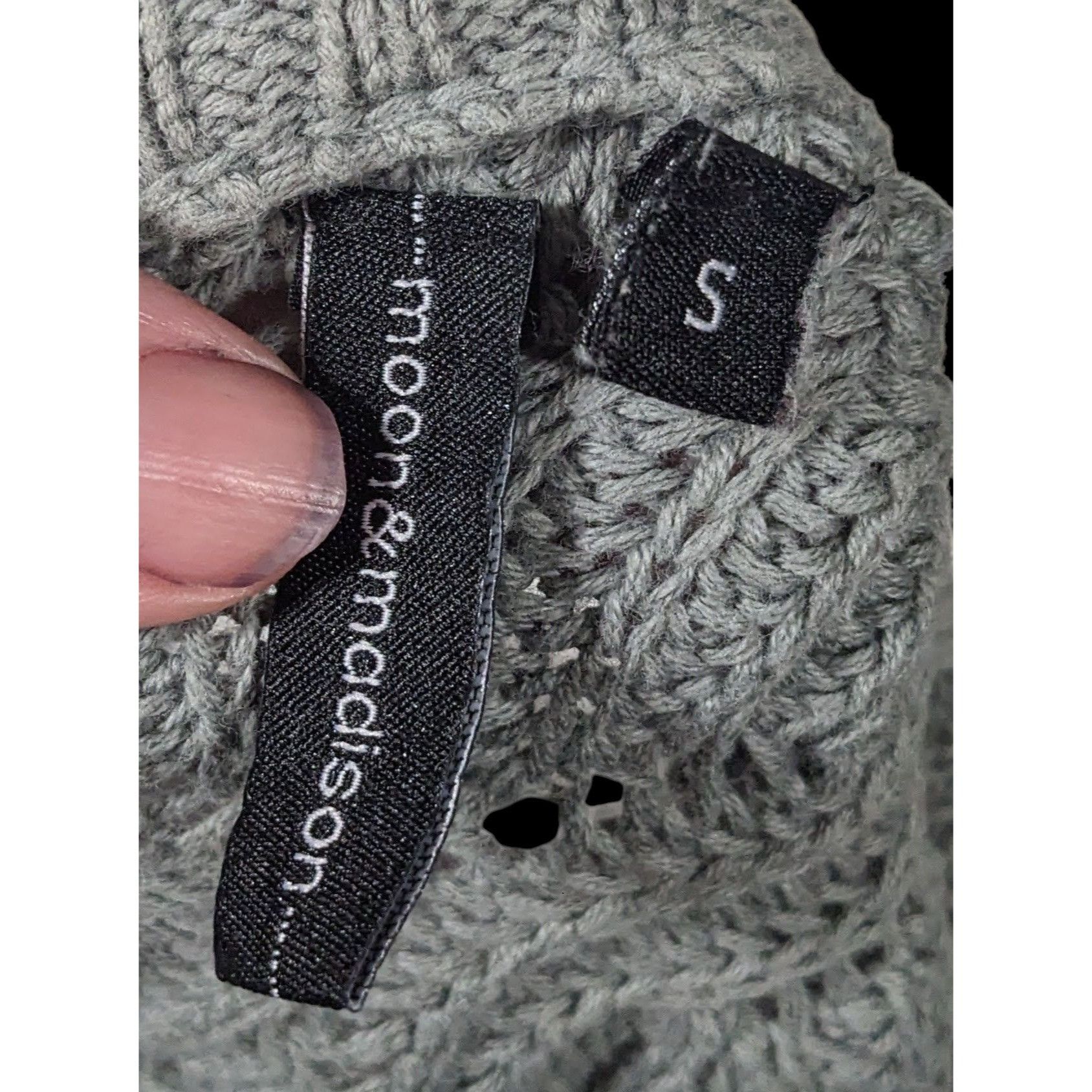 Other Moon & Madison Green/Grey Cropped Sweater Size S / US 4 / IT 40 - 9 Thumbnail