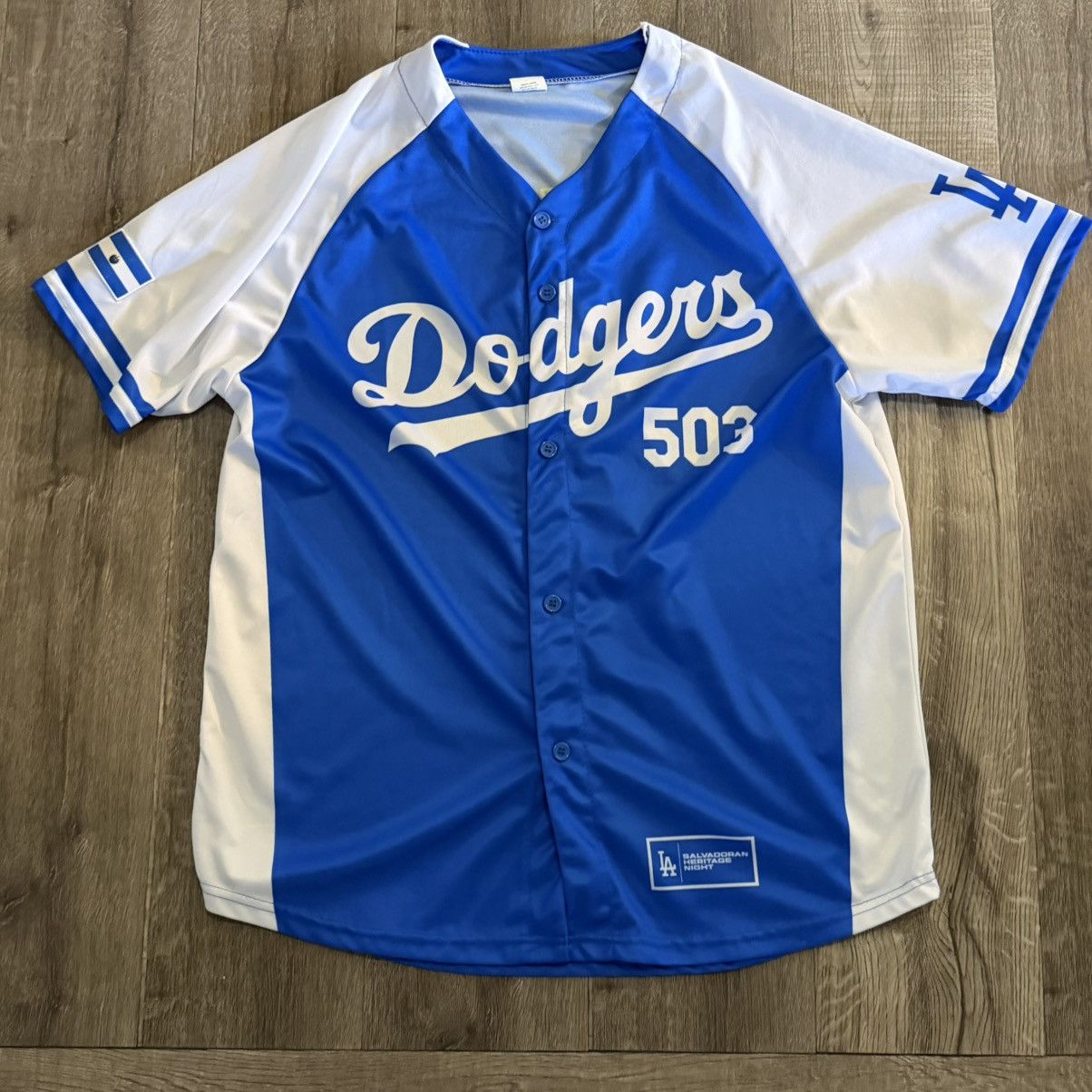 MLB Dodgers El salvador jersey night Size US XL / EU 56 / 4 - 1 Thumbnail