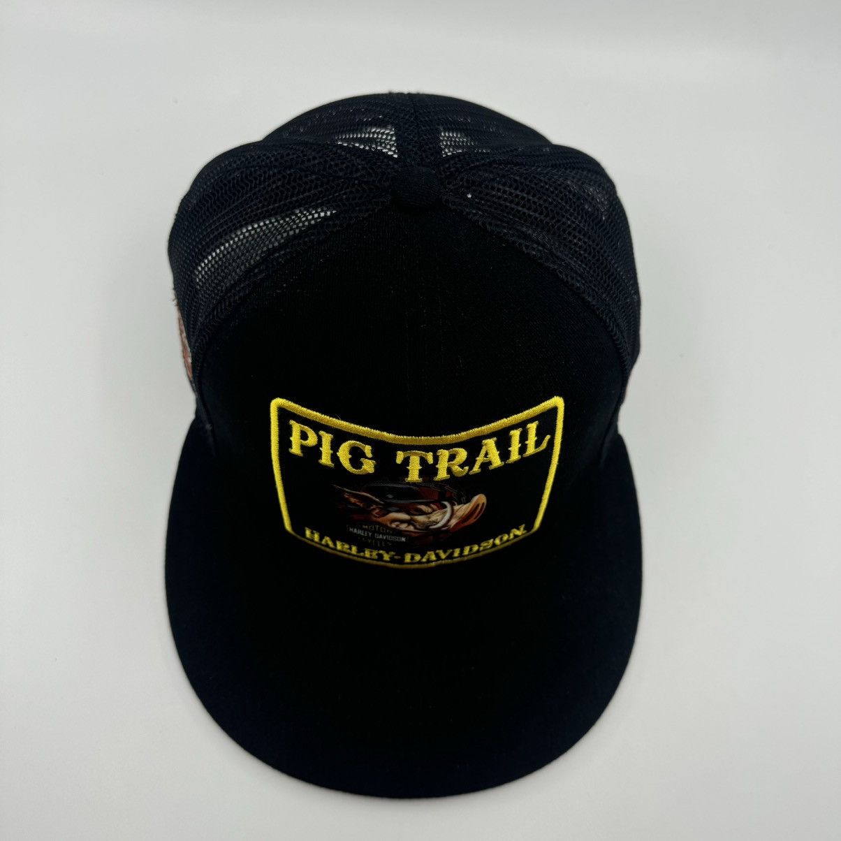 Harley Davidson Harley Davidson Arkansas Pig Trail Big Patch Trucker Hat Size ONE SIZE - 4 Thumbnail