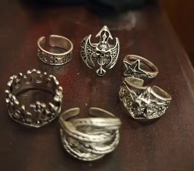 Jewelry Hirohata x Sana 6 pieces / set Gothic Ring🔥🔥🔥 Size ONE SIZE - 5 Thumbnail