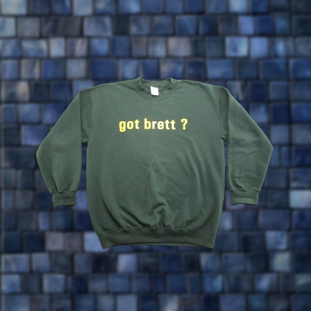 Gildan VTG Brett Favre Packer Double Sided Sweatshirt Mens L NFL Green Hoodie Pullover Sports All Seasons Size US L / EU 52-54 / 3 - 1 Thumbnail