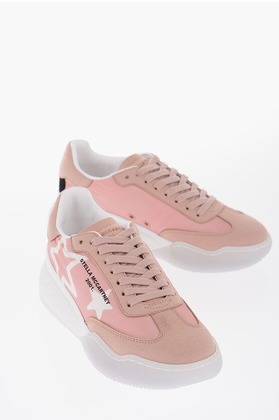 image of Stella Mccartney Printed Low-Top Sneakers in Pink, Women's (Size 7)