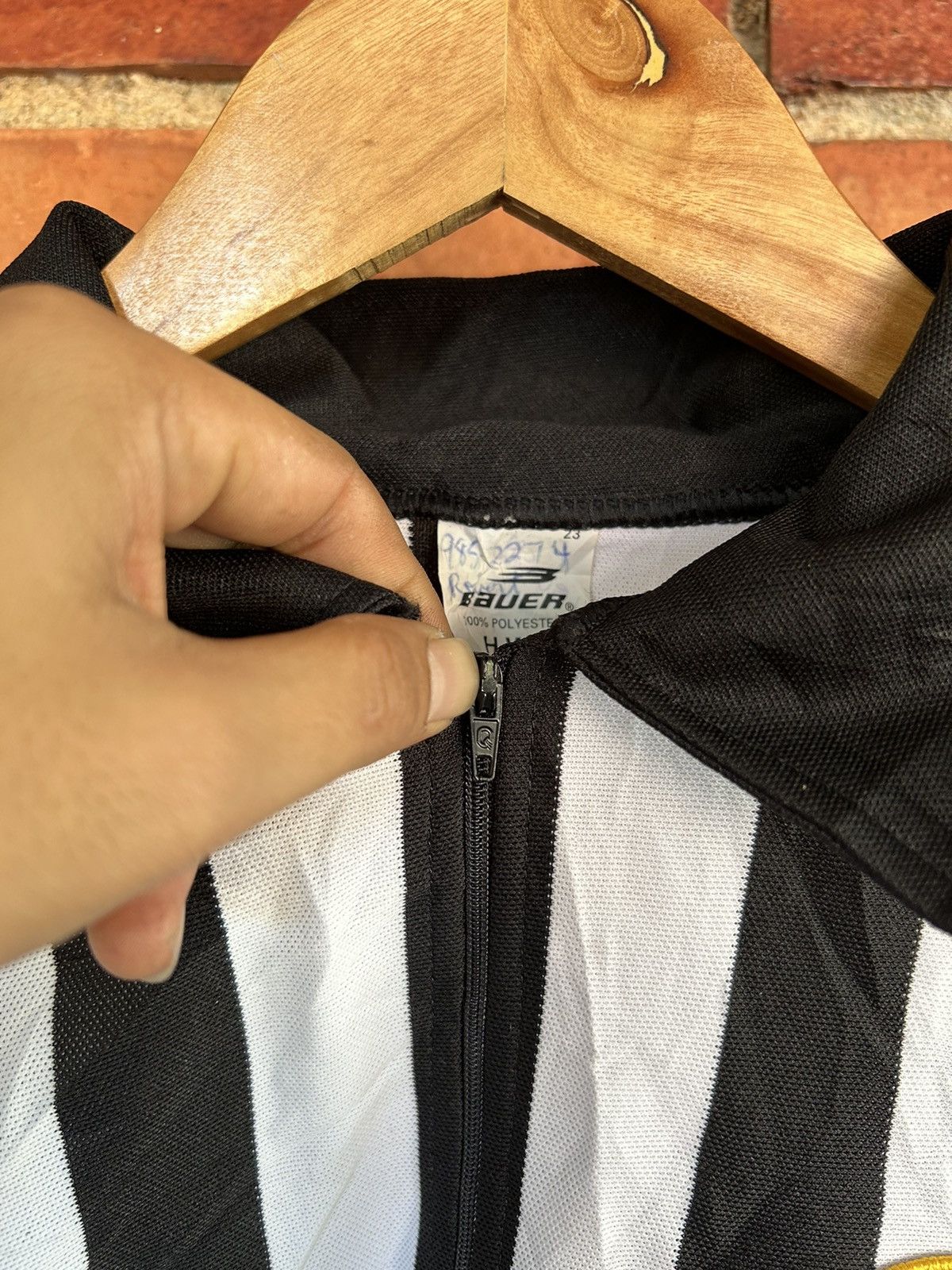 Vintage 💥 VINTAGE B.C AMATEUR HOCKEY ASSOCIATION HALF ZIPPER JERSEY. Size US XL / EU 56 / 4 - 9 Thumbnail