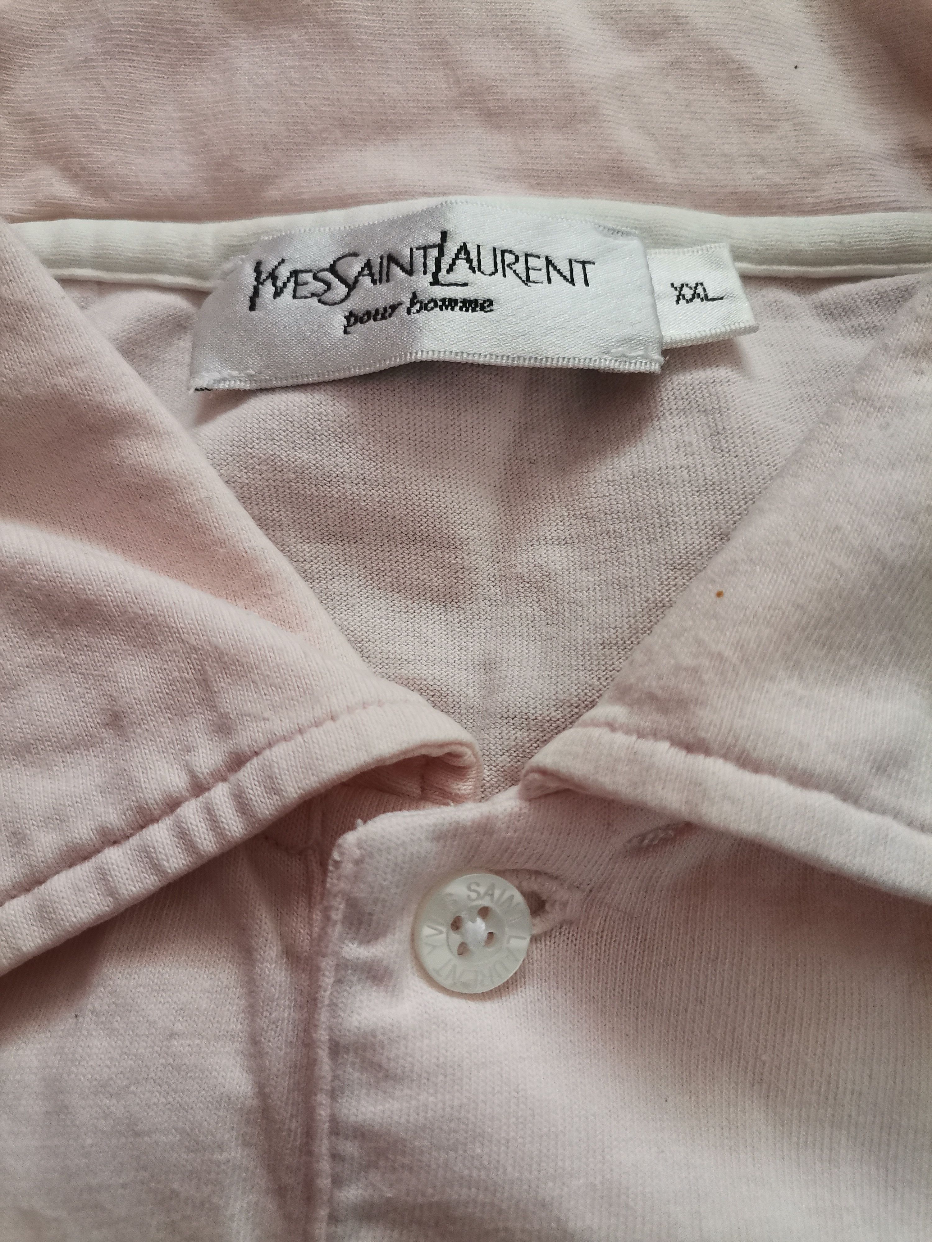 Vintage × Yves Saint Laurent Vintage Yves Saint Laurent Striped Polo Size US XL / EU 56 / 4 - 3 Thumbnail