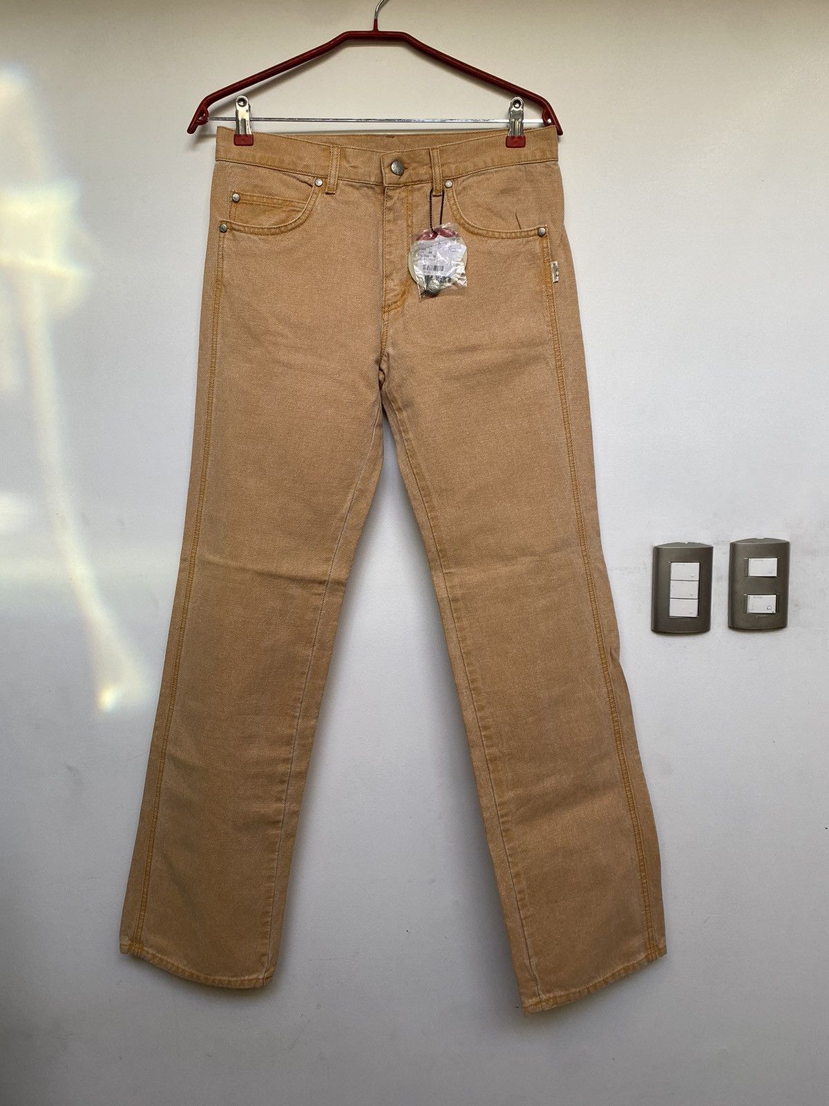 image of Jean Paul Gaultier Denim Jeans in Yellow, Men's (Size 31)