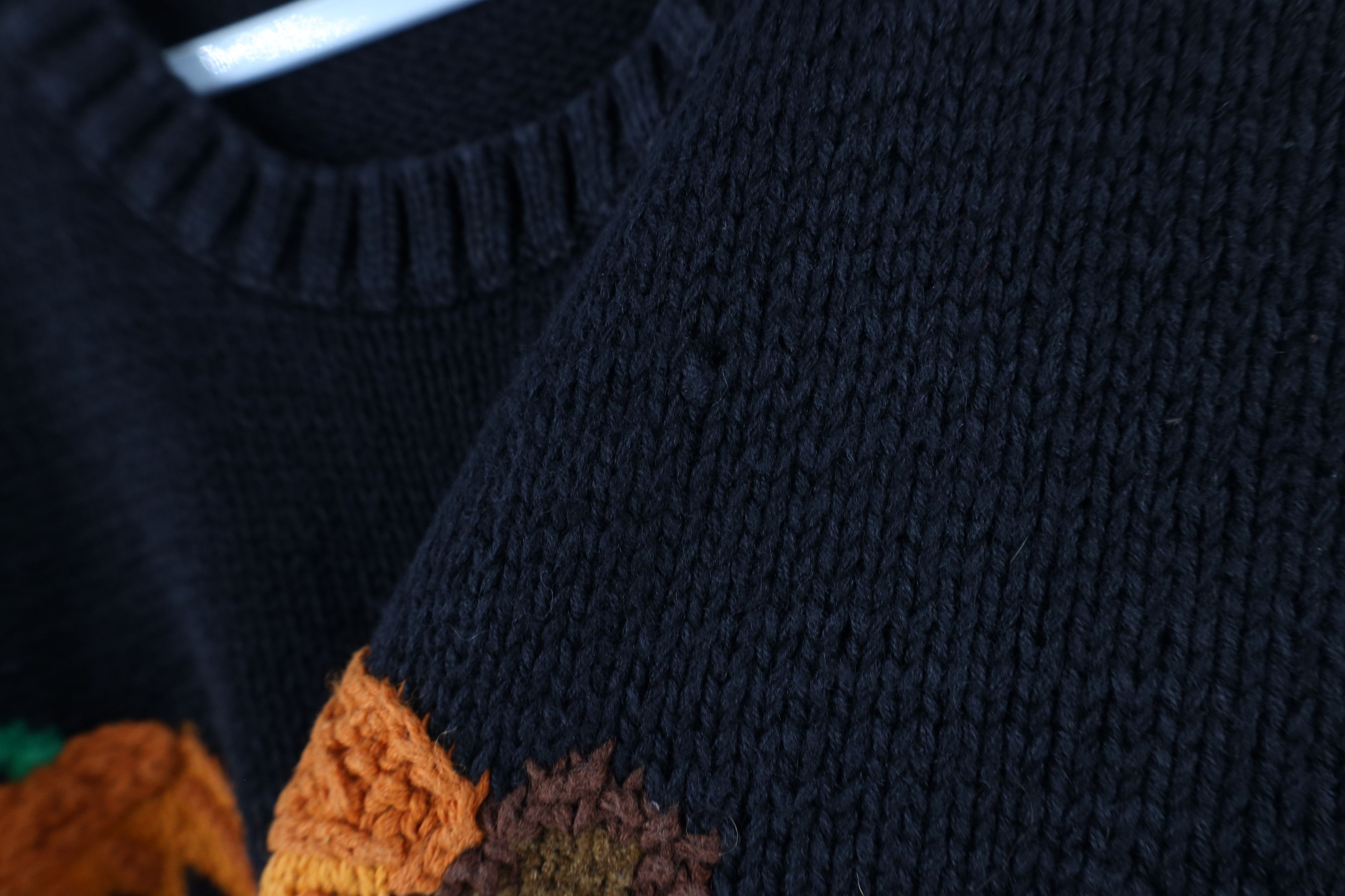 Vintage Vintage 90s Streetwear Halloween Pumpkin Bear Knit Sweater Size L / US 10 / IT 46 - 7 Thumbnail