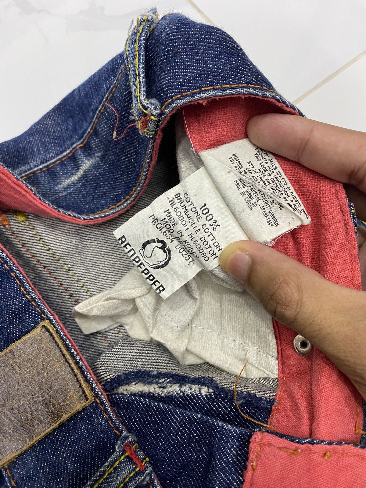 If Six Was Nine 🔥JAPANESE FLARE JEANS RED PEPPER DISTRESS FLARE DENIM JEANS Size 30" / US 8 / IT 44 - 9 Thumbnail
