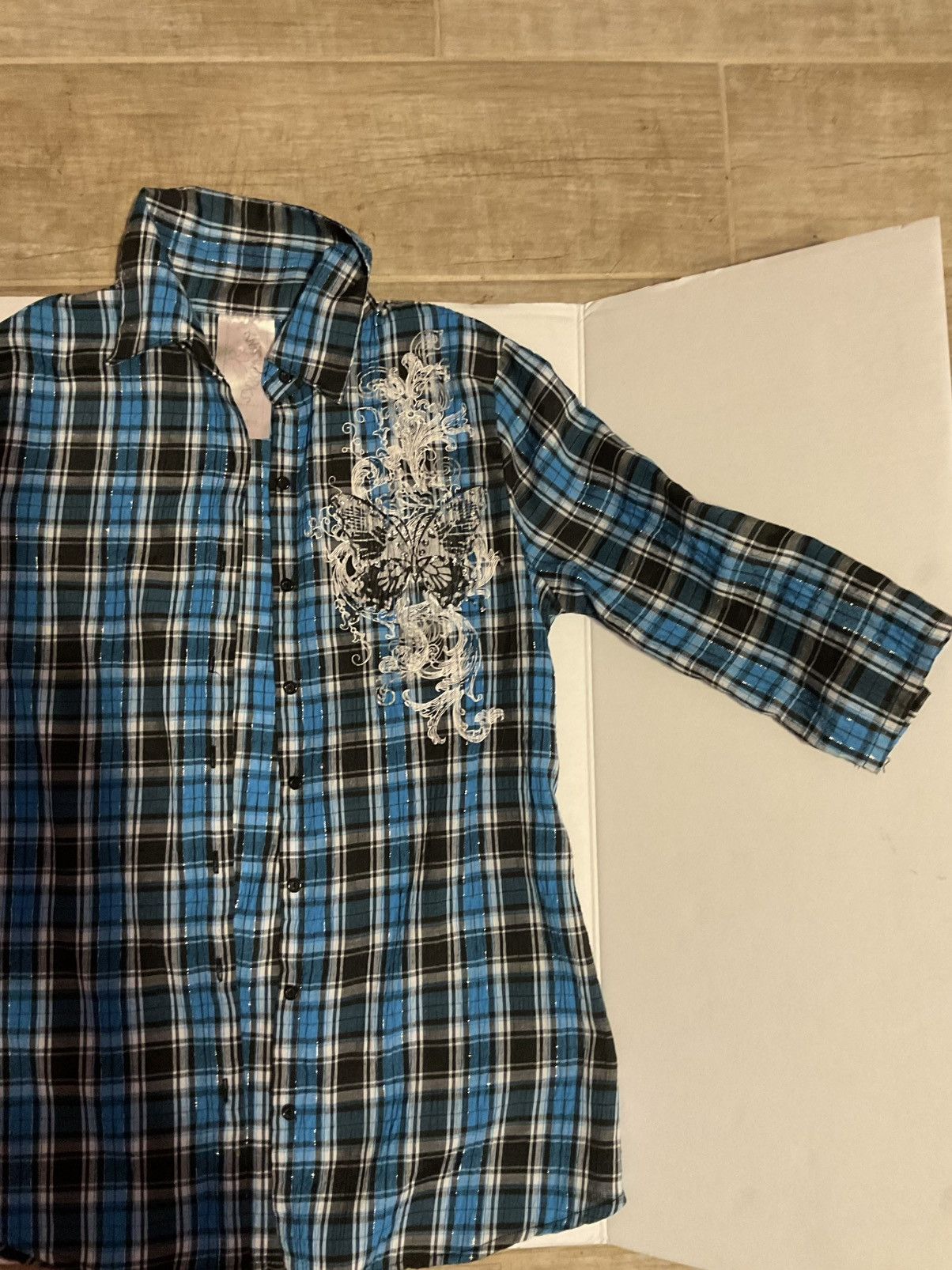 Other × Vintage Butterfly flannel ( half sleeve ) Size S / US 4 / IT 40 - 3 Thumbnail