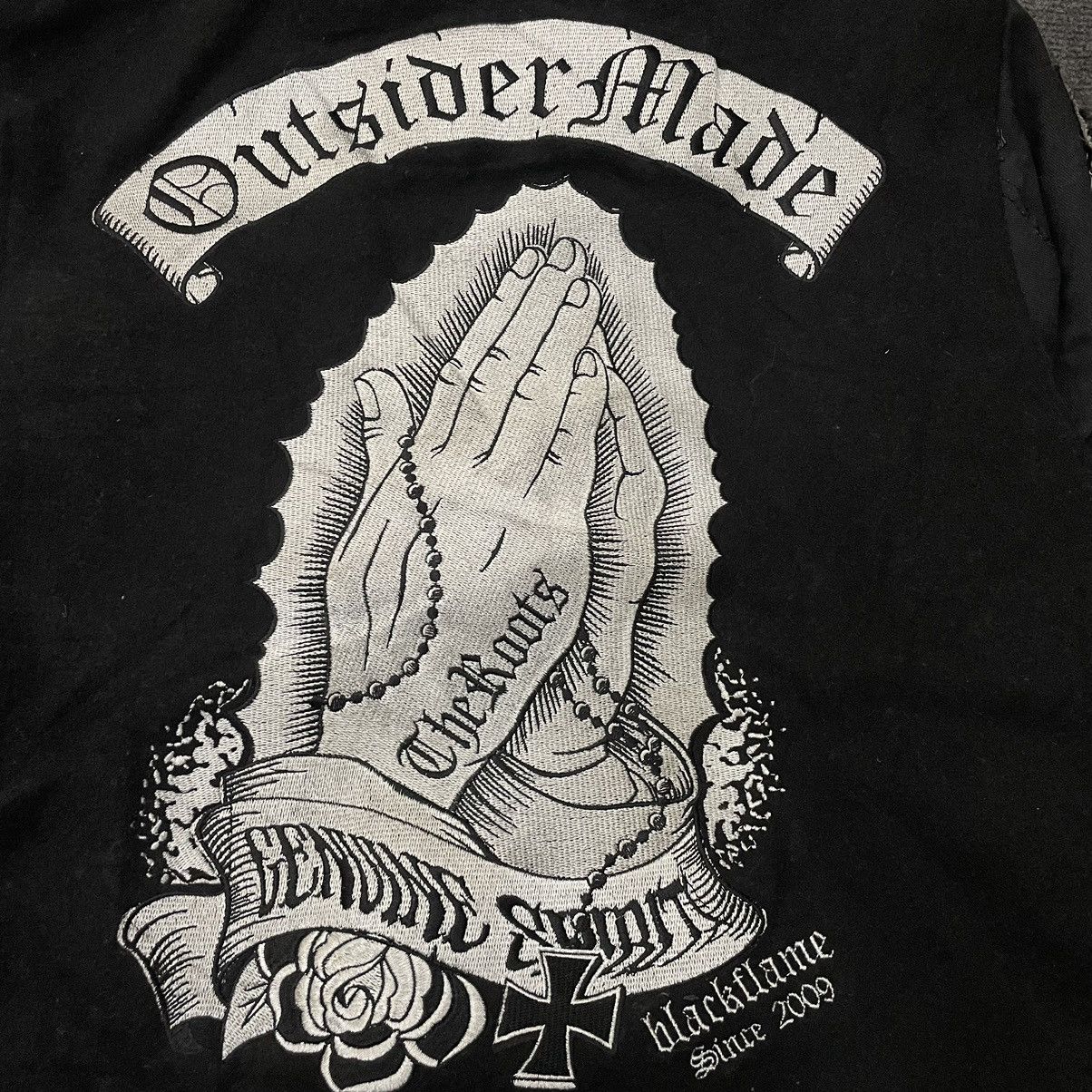 Affliction × If Six Was Nine × Japanese Brand Black Flame Embroidery Detailing Wool Varsity Jacket Size US M / EU 48-50 / 2 - 2 Thumbnail