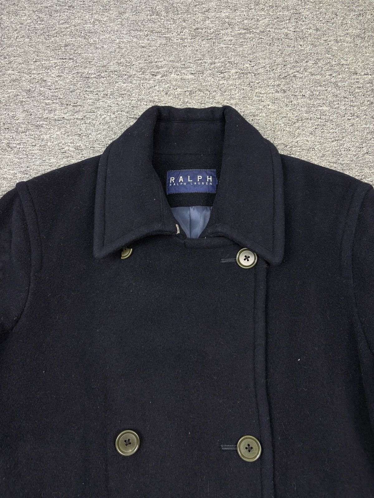 Ralph Lauren Vintage Ralph Lauren Peacoat Wool Blend Jacket Navy Blue Size US L / EU 52-54 / 3 - 7 Thumbnail