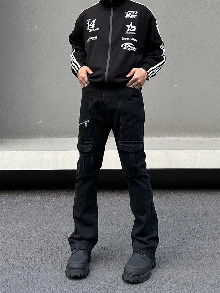 Japanese Brand × Jean Cargo Opium Black Denim Jeans Size US 30 / EU 46 - 4 Thumbnail