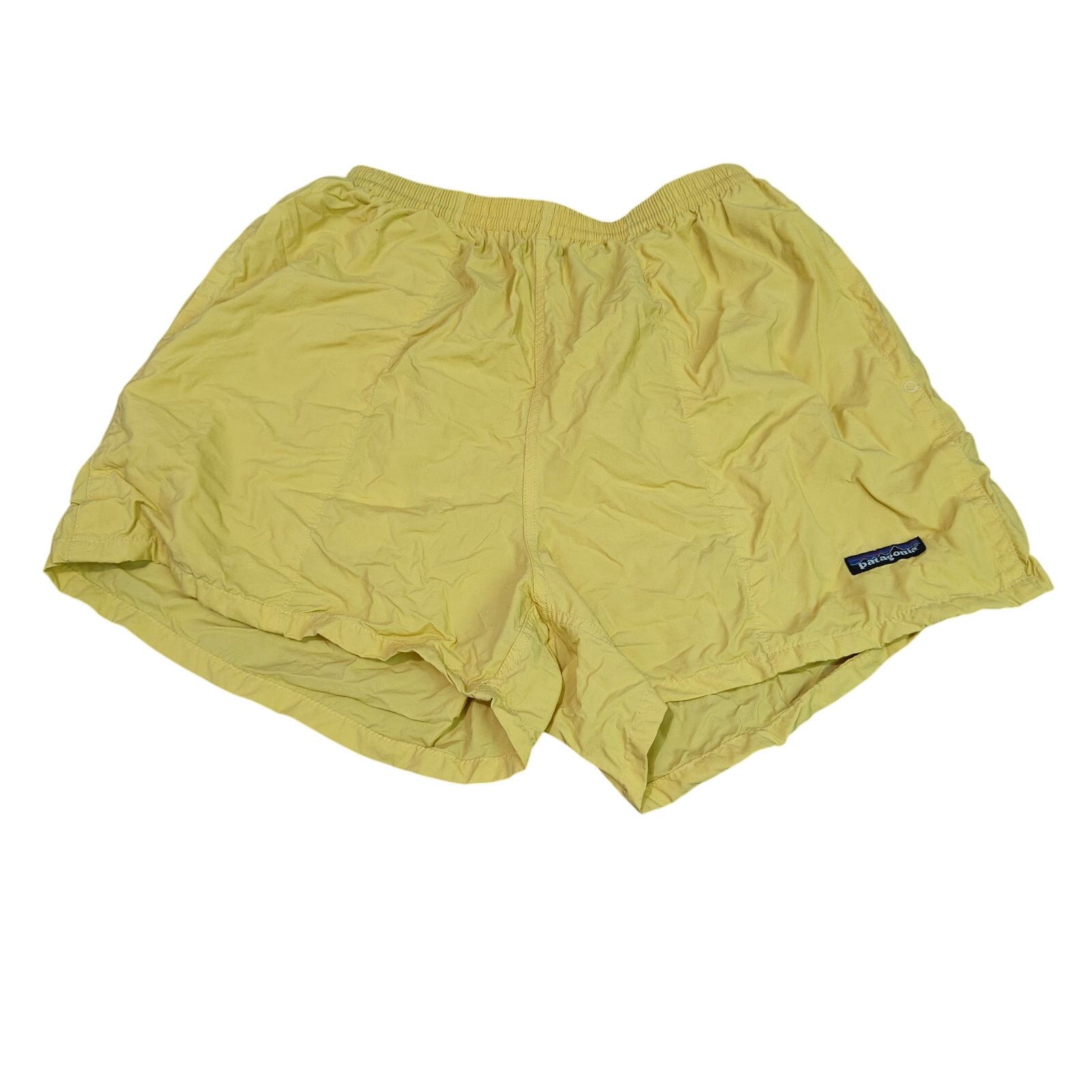 Patagonia Solid Yellow Lightweight Mens Shorts Medium