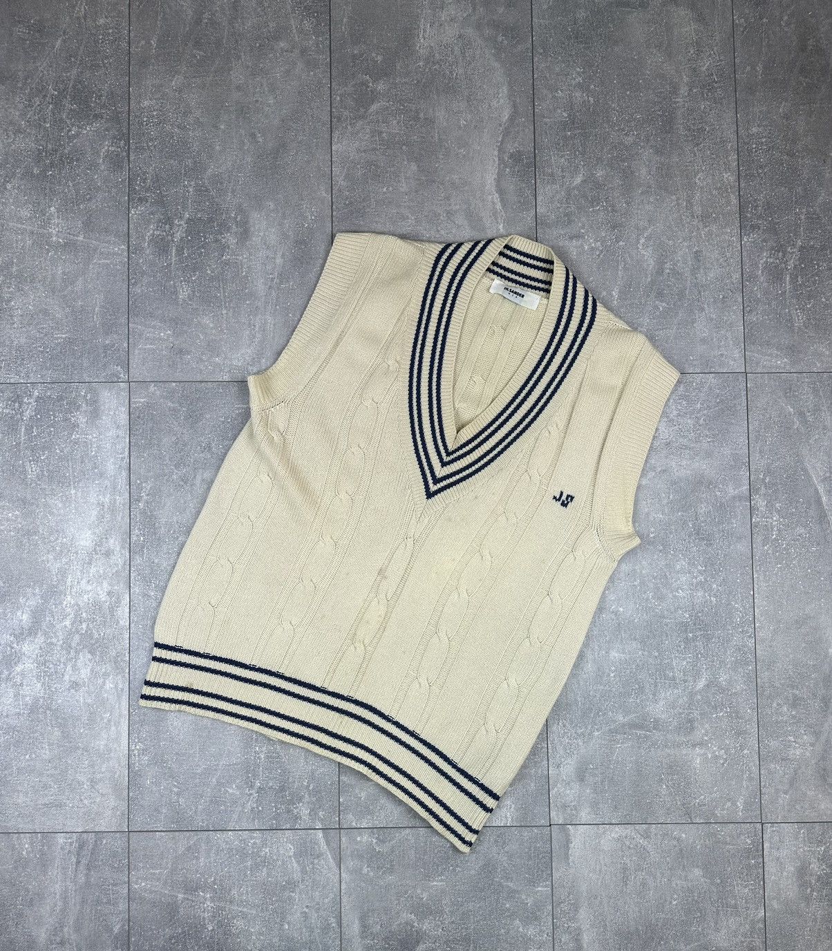 Jil Sander Jil Sander Men Knitted West Sweater Luxury Small Logo Size US XL / EU 56 / 4 - 2 Thumbnail