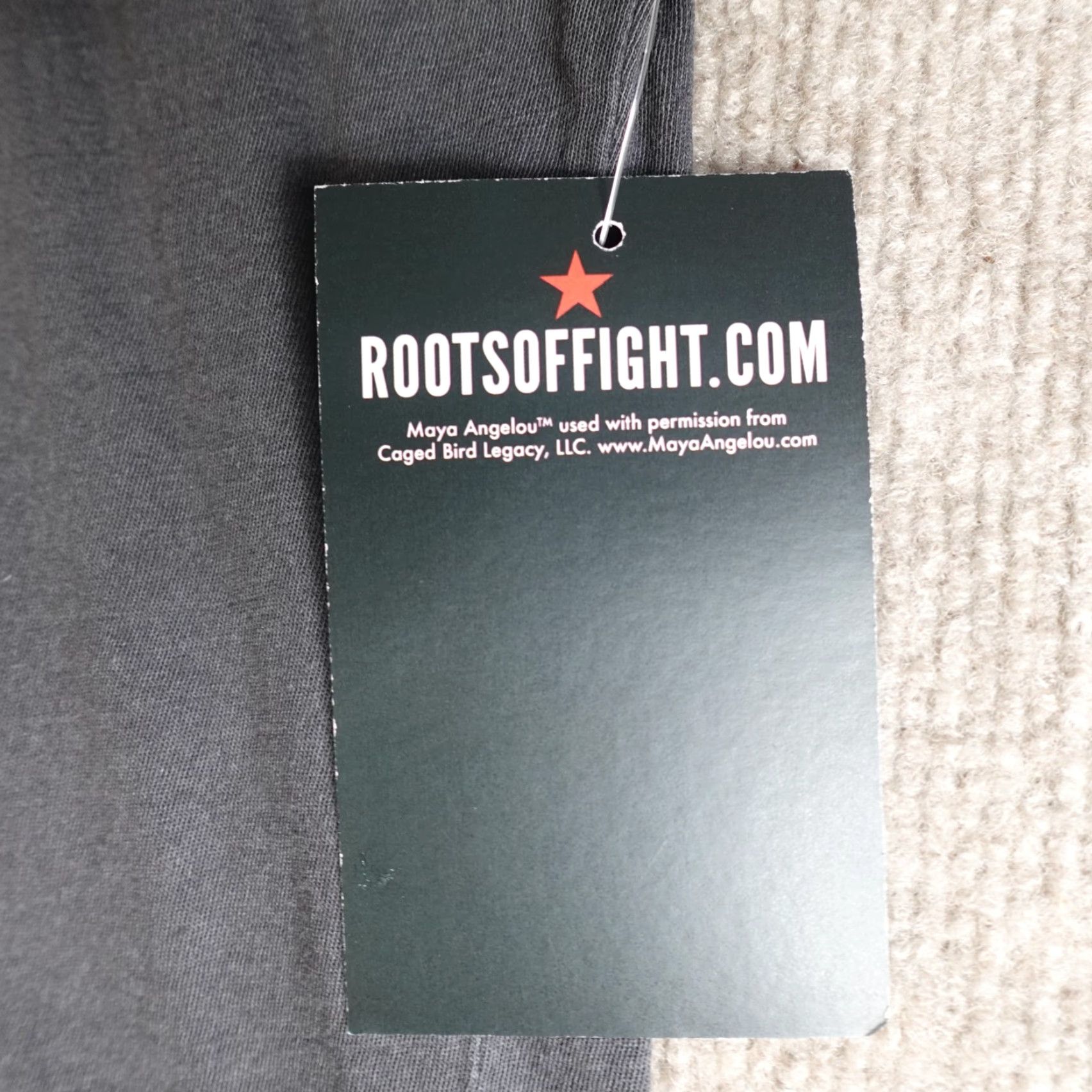 Roots Roots of Fight Womens Shirt L Gray Maya Angelou Cotton NEW Size L / US 10 / IT 46 - 4 Thumbnail