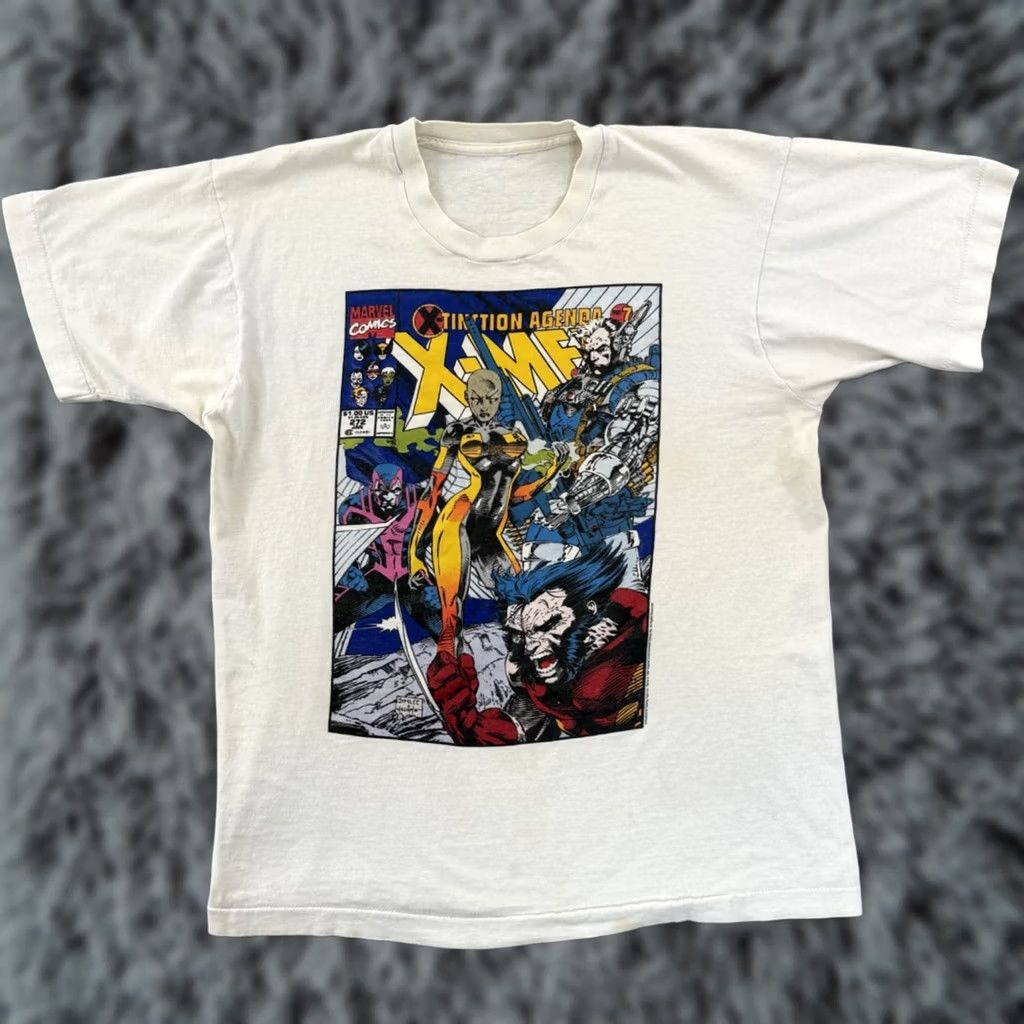 Vintage VINTAGE Marvel X-Men Shirt Large White Uncanny Xtinction Agenda Comics 90s Mens Size US L / EU 52-54 / 3 - 1 Thumbnail