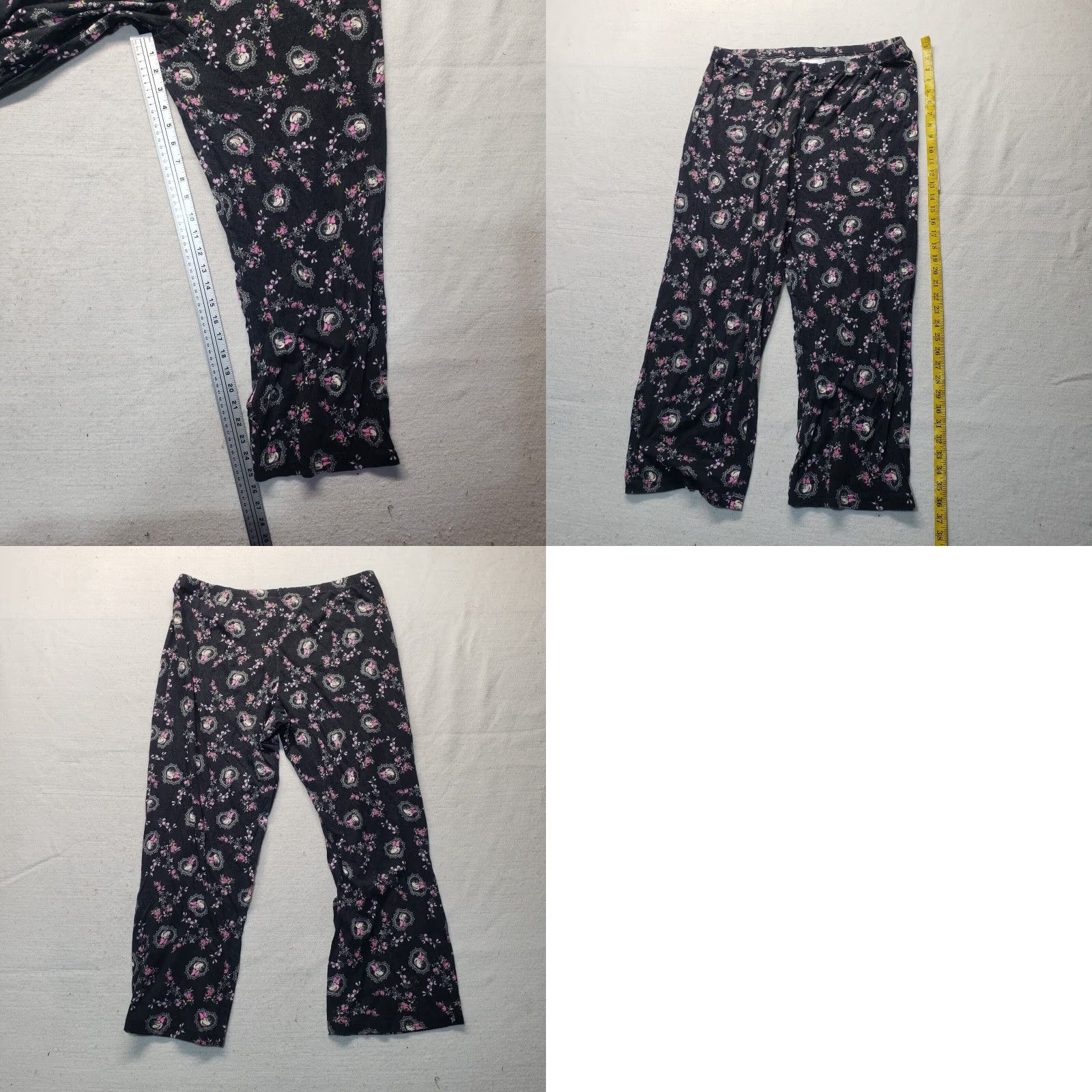 Disney Disney Lounge Pants Women Adult L Gray Minnie Mouse Pattern Sleep Size 36" / US 14 / IT 50 - 8 Thumbnail