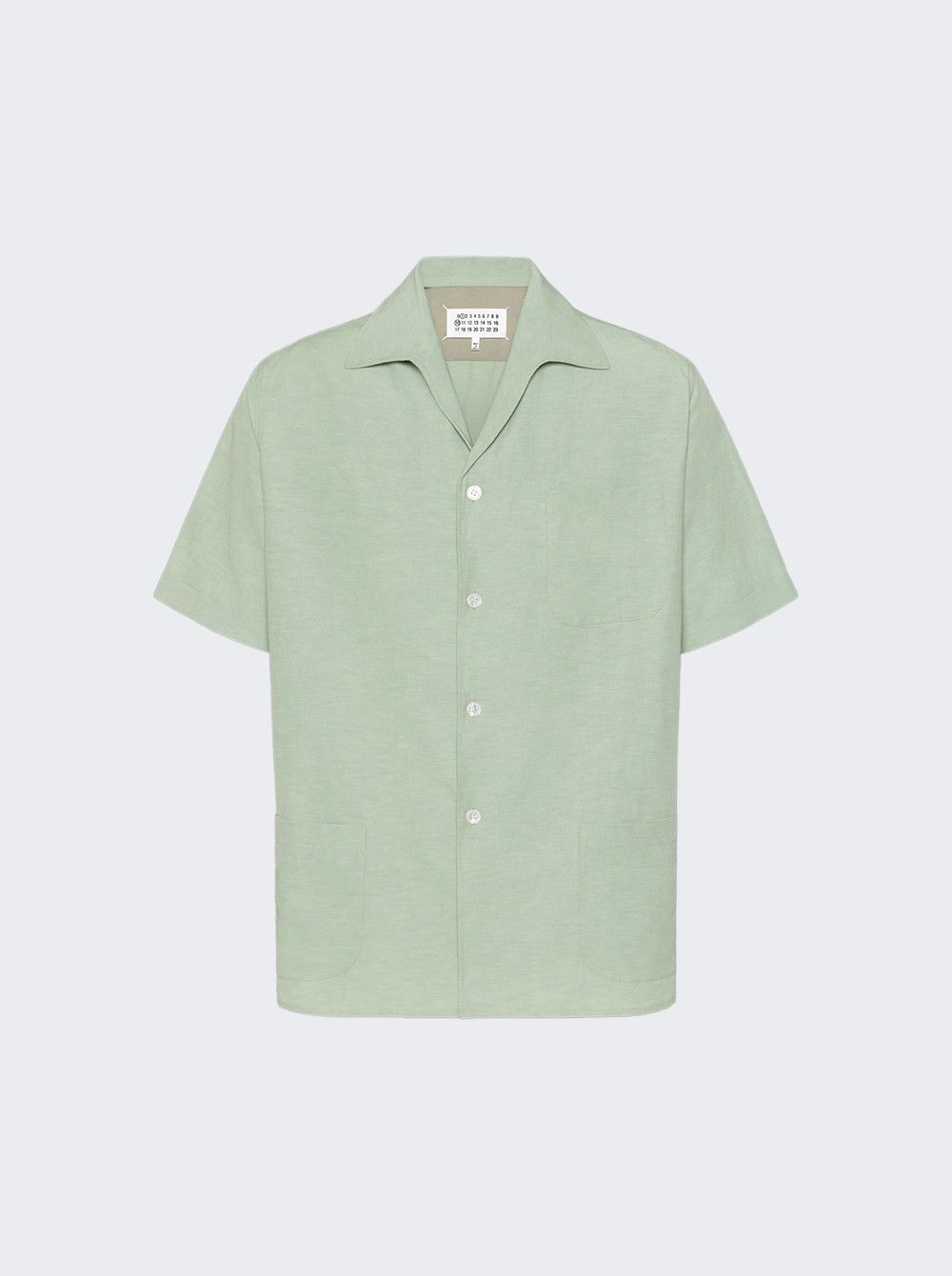 Maison Margiela o1mle0326 Short Sleeve Button Shirt in Green Size US S / EU 44-46 / 1 - 1 Thumbnail