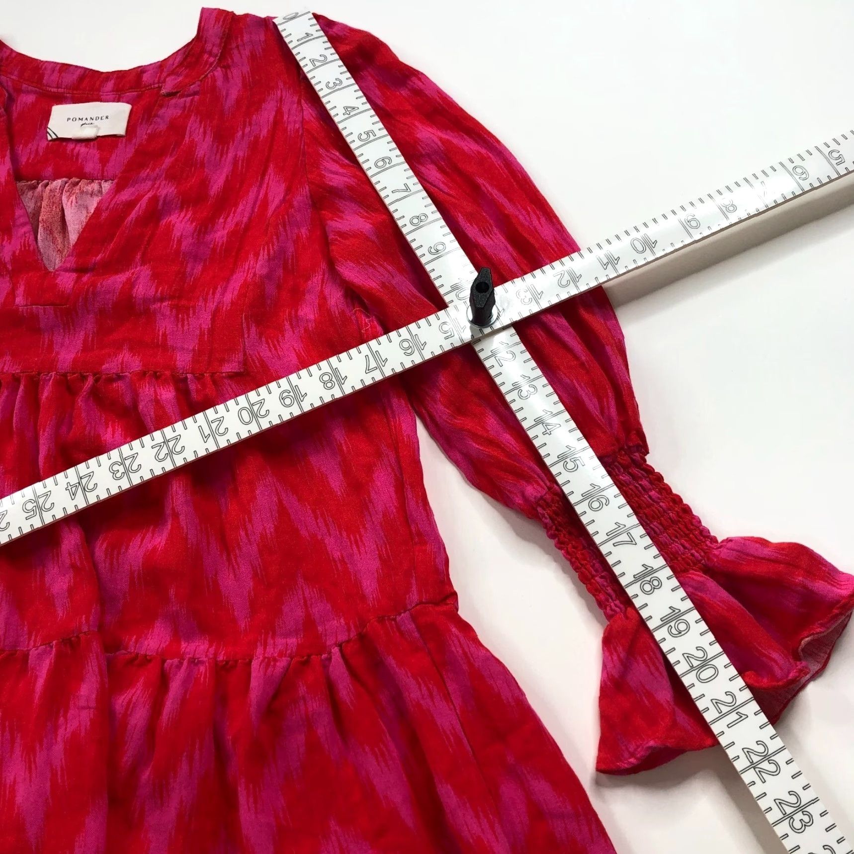 Vintage Pomander Place Mini Dress XXS Pink V-Neck Smocked Geometric Knit Sleeveless Casual Women's Short Dress Core Size XXS / US 00 / IT 34 - 5 Thumbnail