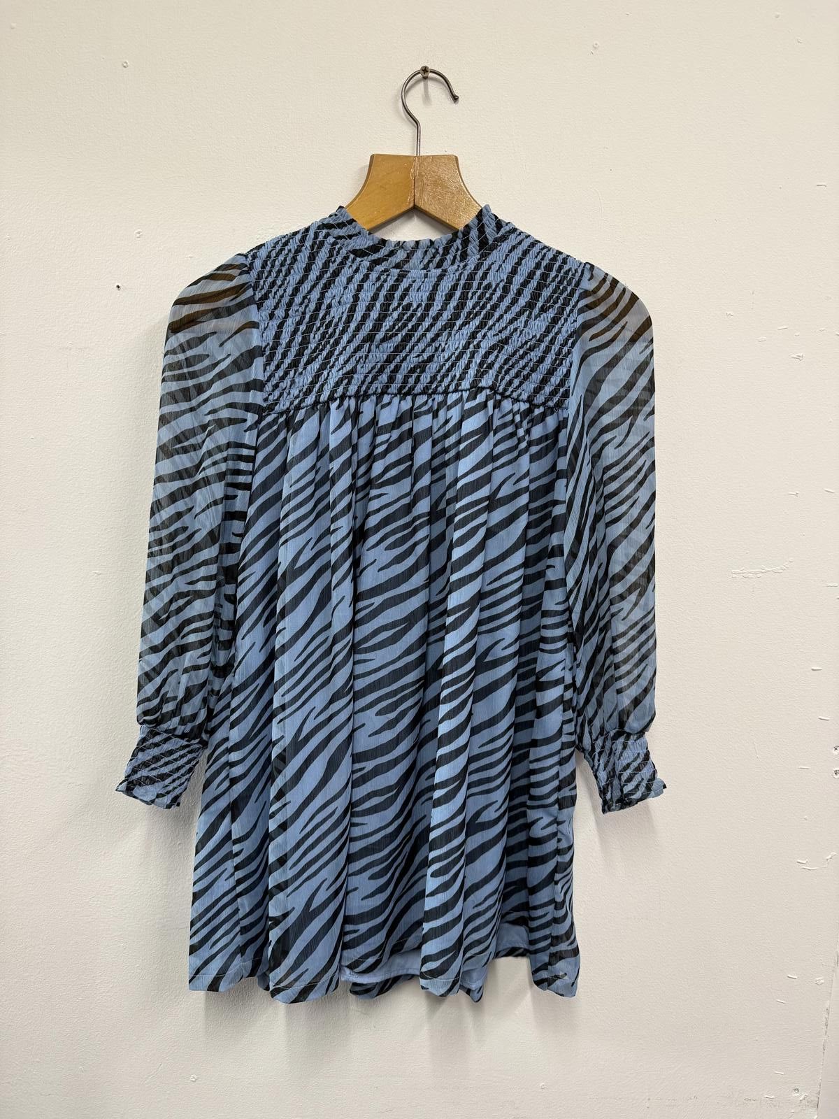 M.E. Sport M&S Blue and Black Zebra Print Long Sleeve Dress Size ONE SIZE - 1 Thumbnail